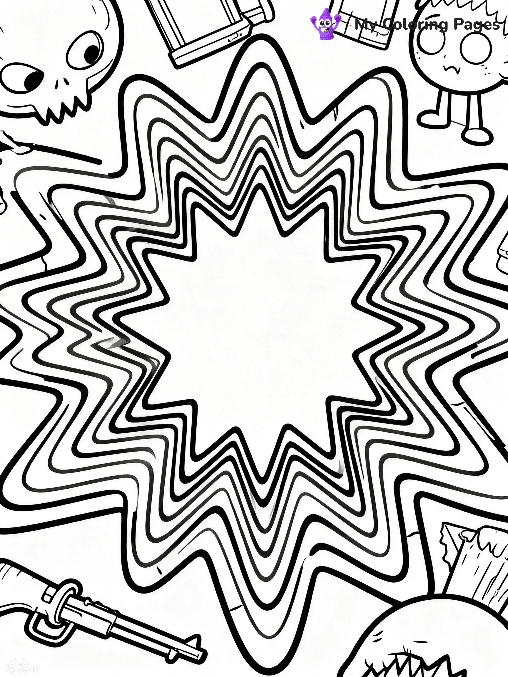 Optical Illusion Coloring Pages - 115