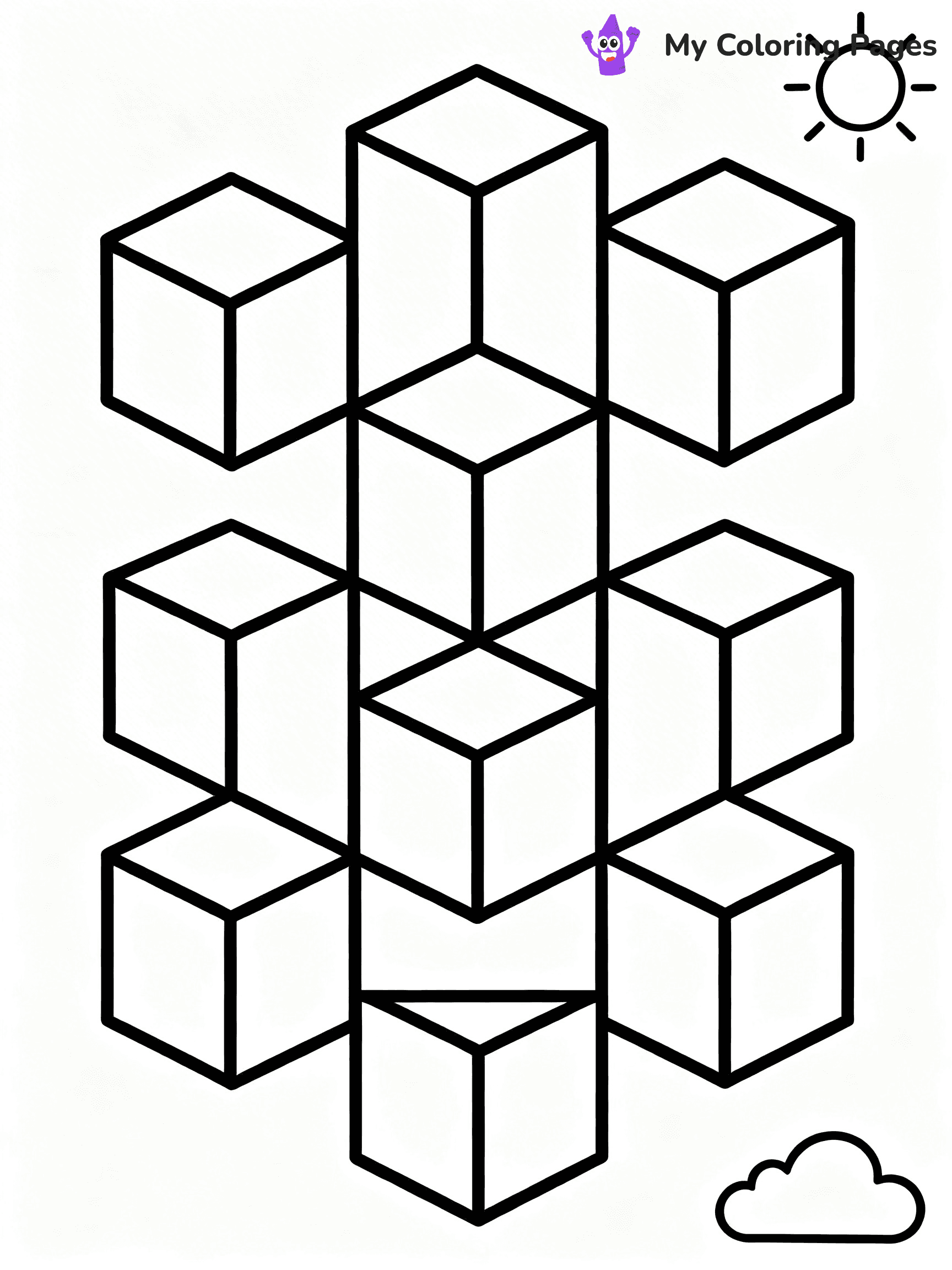 Optical Illusion Coloring Pages - 20