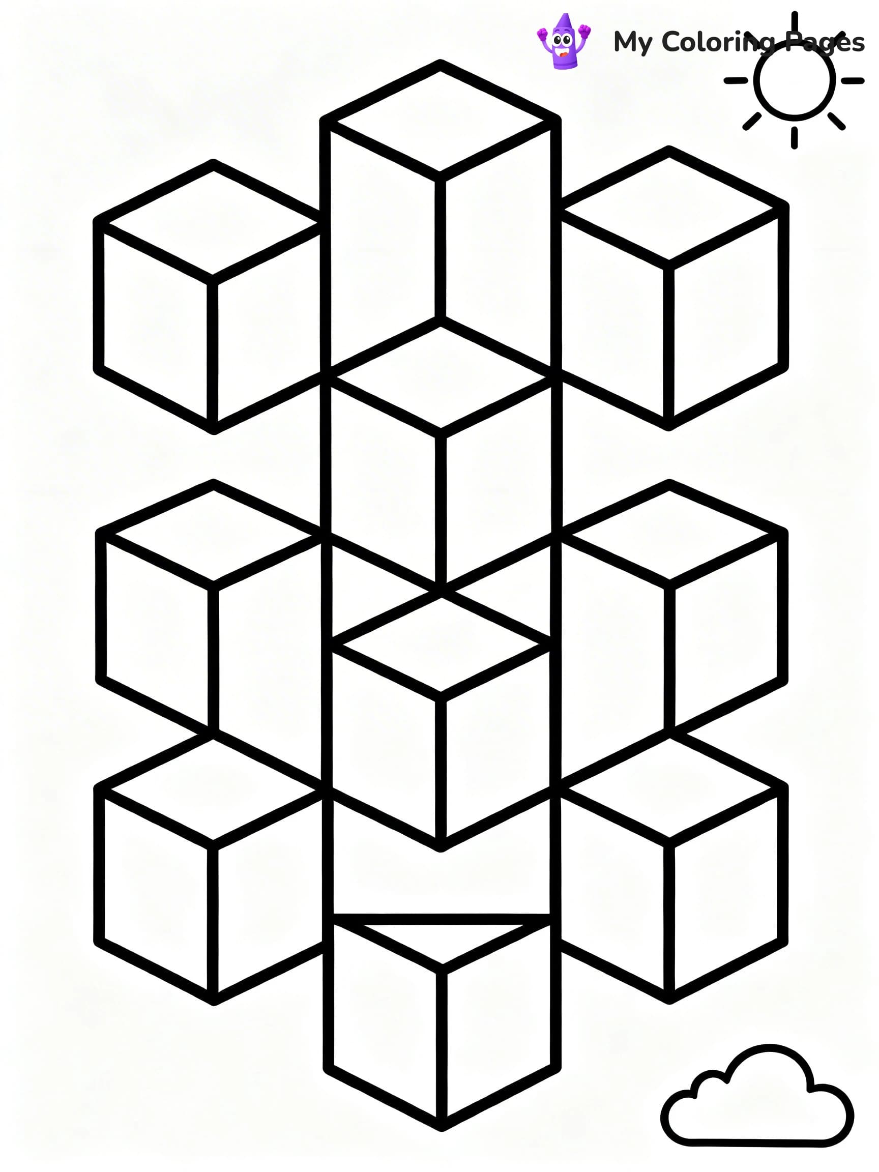 Optical Illusion Coloring Pages - 20