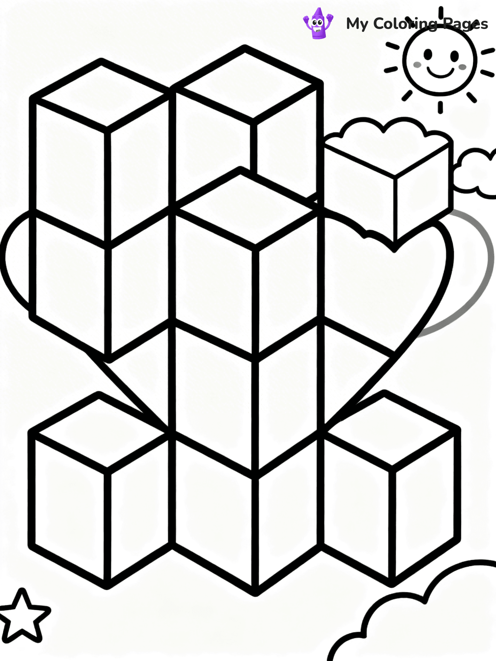 Optical Illusion Coloring Pages - 19