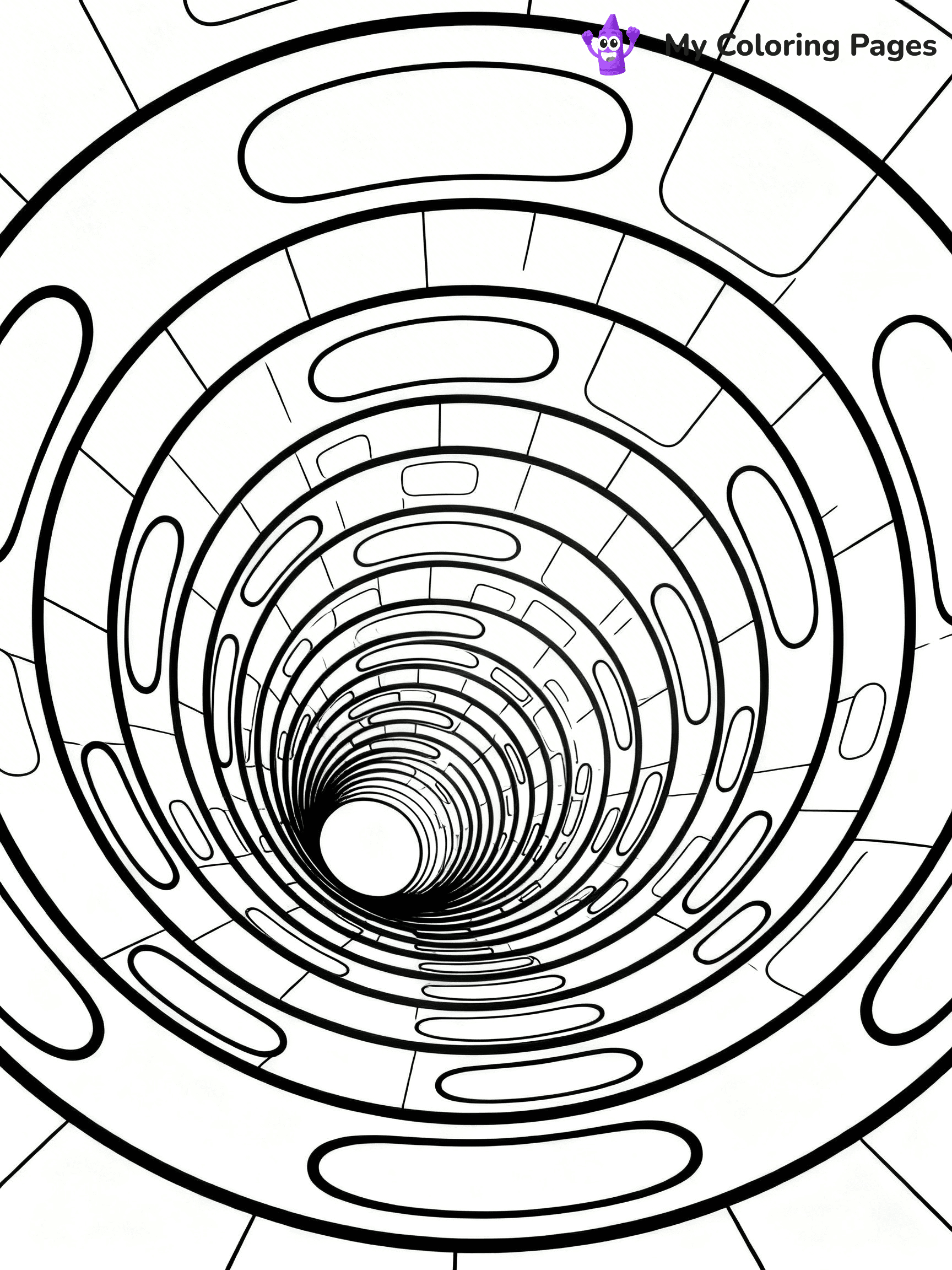 Optical Illusion Coloring Pages - 8
