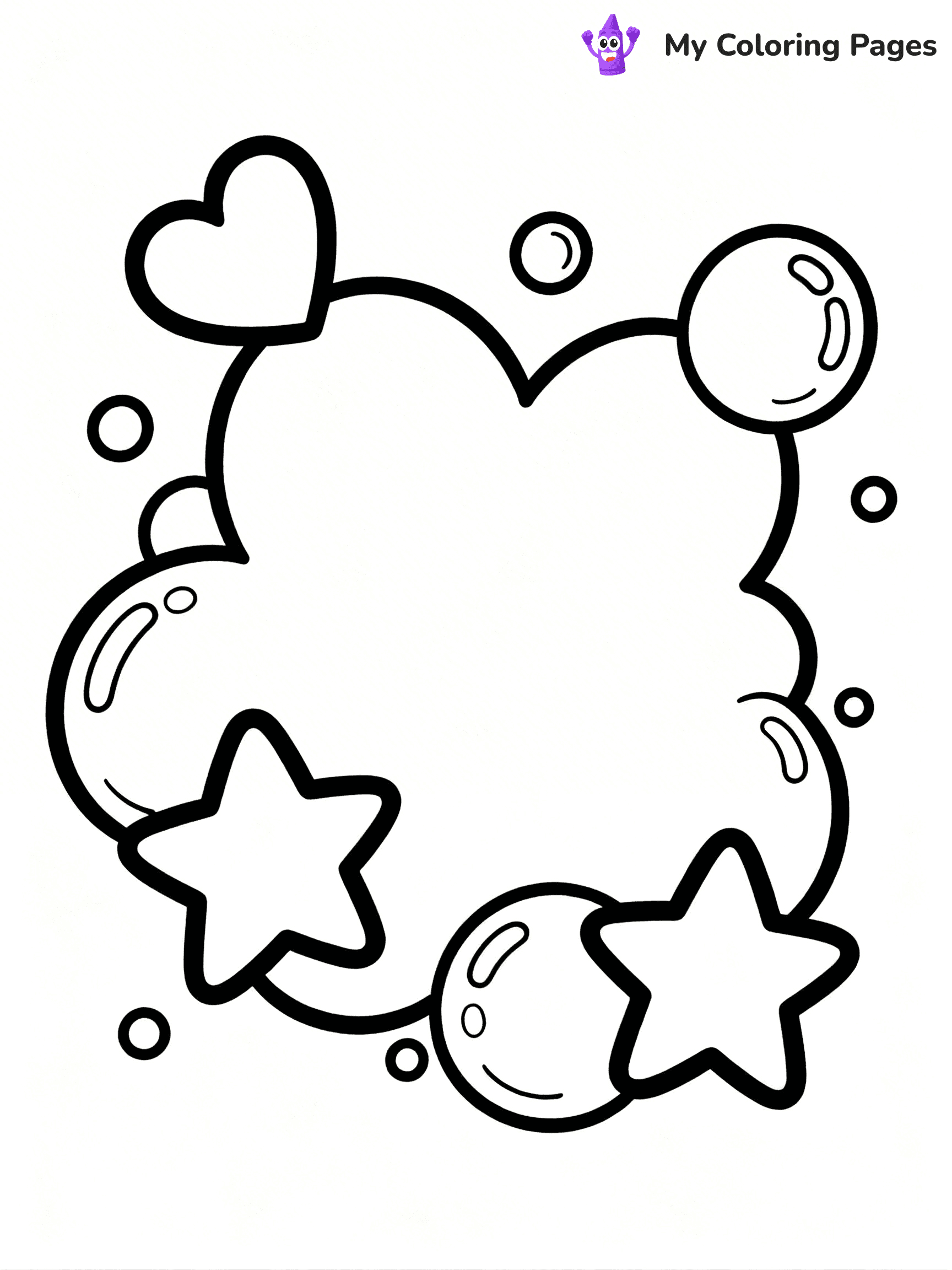 Bubble Coloring Pages - 8