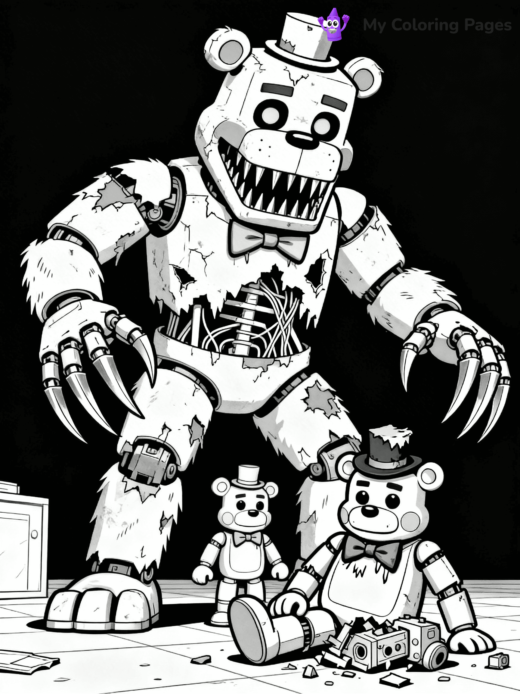Nightmare Freddy Coloring Pages - 13