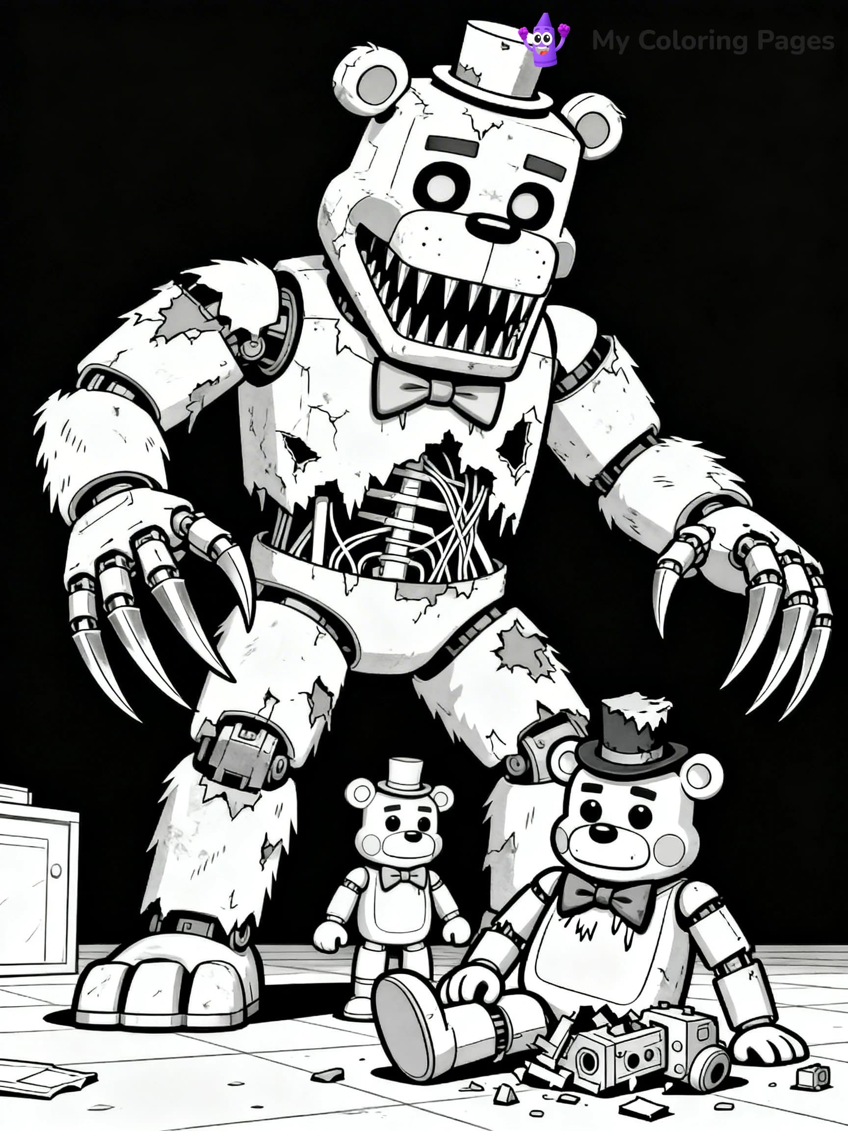 Nightmare Freddy Coloring Pages - 20
