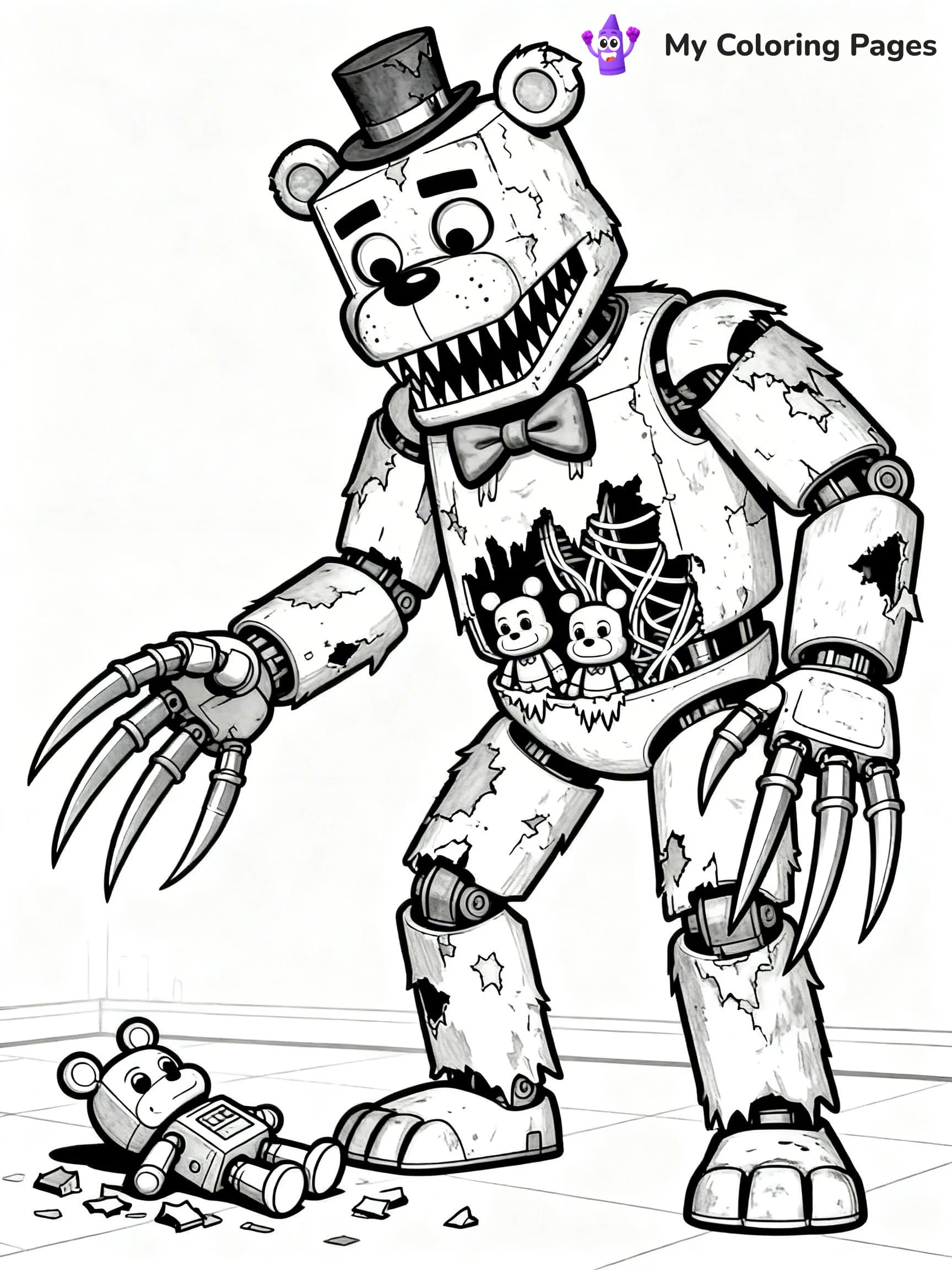 Nightmare Freddy Coloring Pages - 18