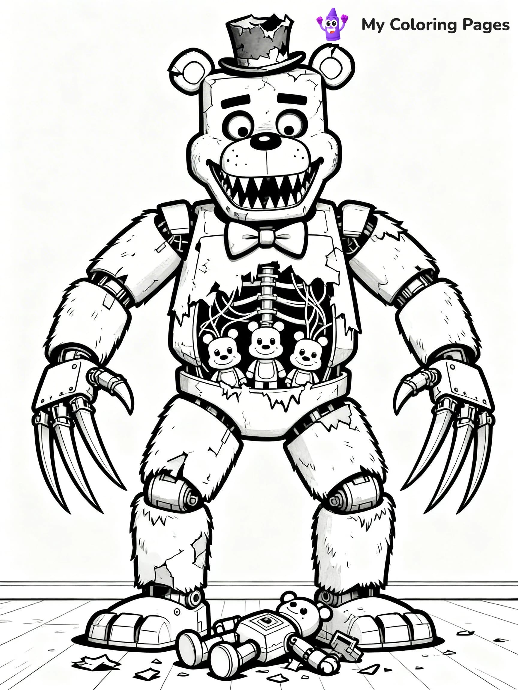 Nightmare Freddy Coloring Pages - 17