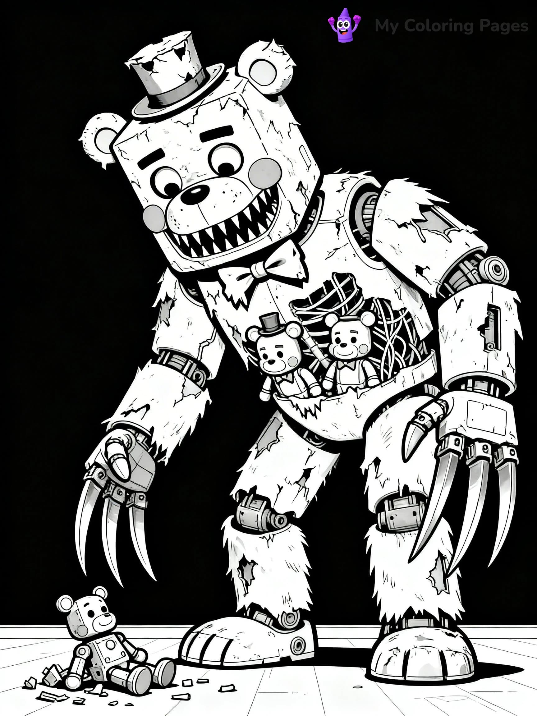 Nightmare Freddy Coloring Pages - 16