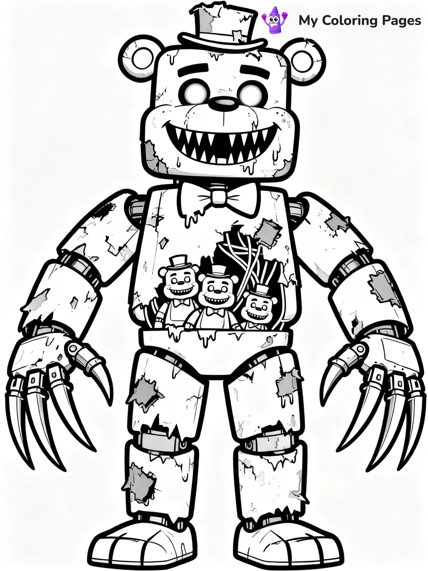 Nightmare Freddy Coloring Pages - 12