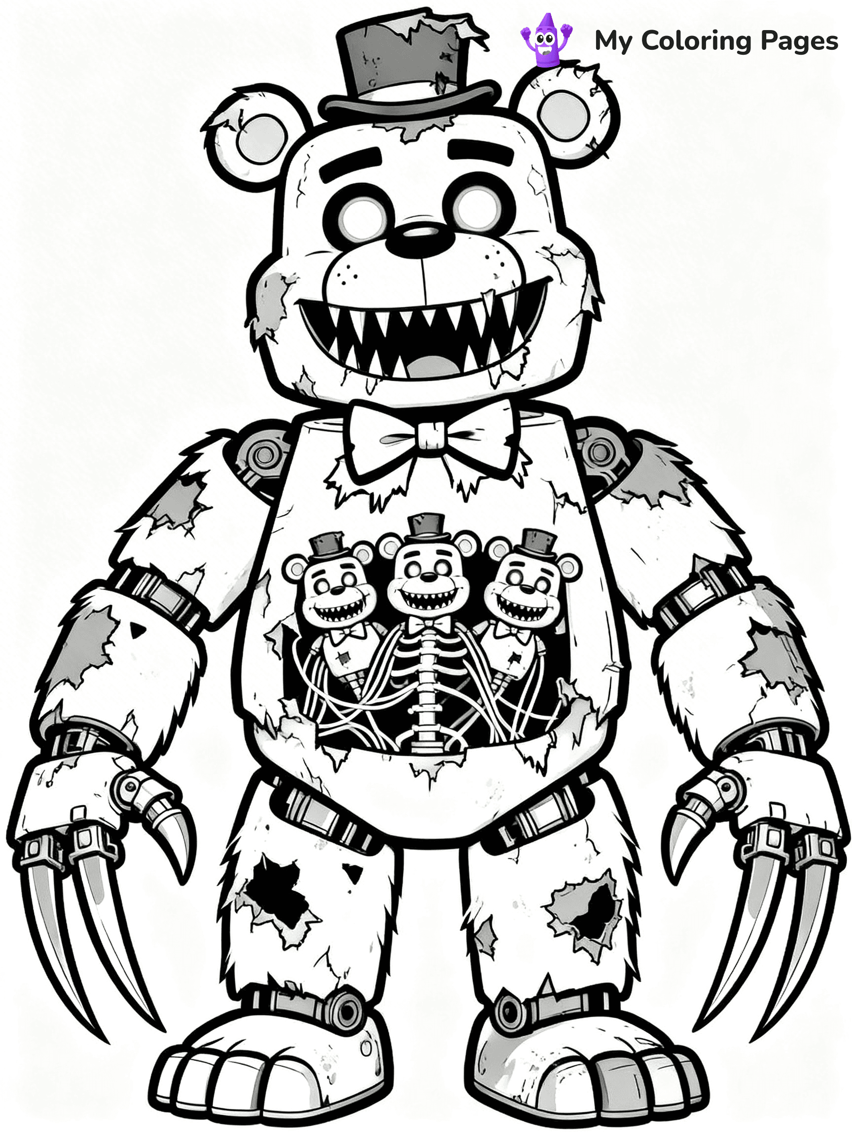 Nightmare Freddy Coloring Pages - 1