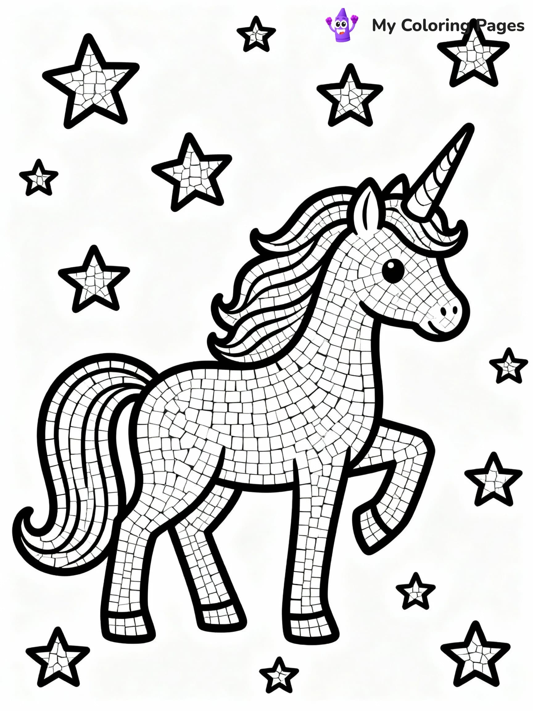 Mosaic Coloring Pages - 24