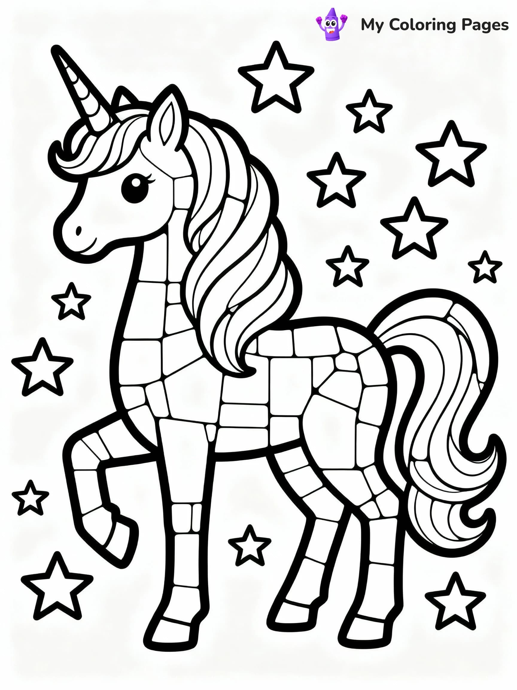 Mosaic Coloring Pages - 23