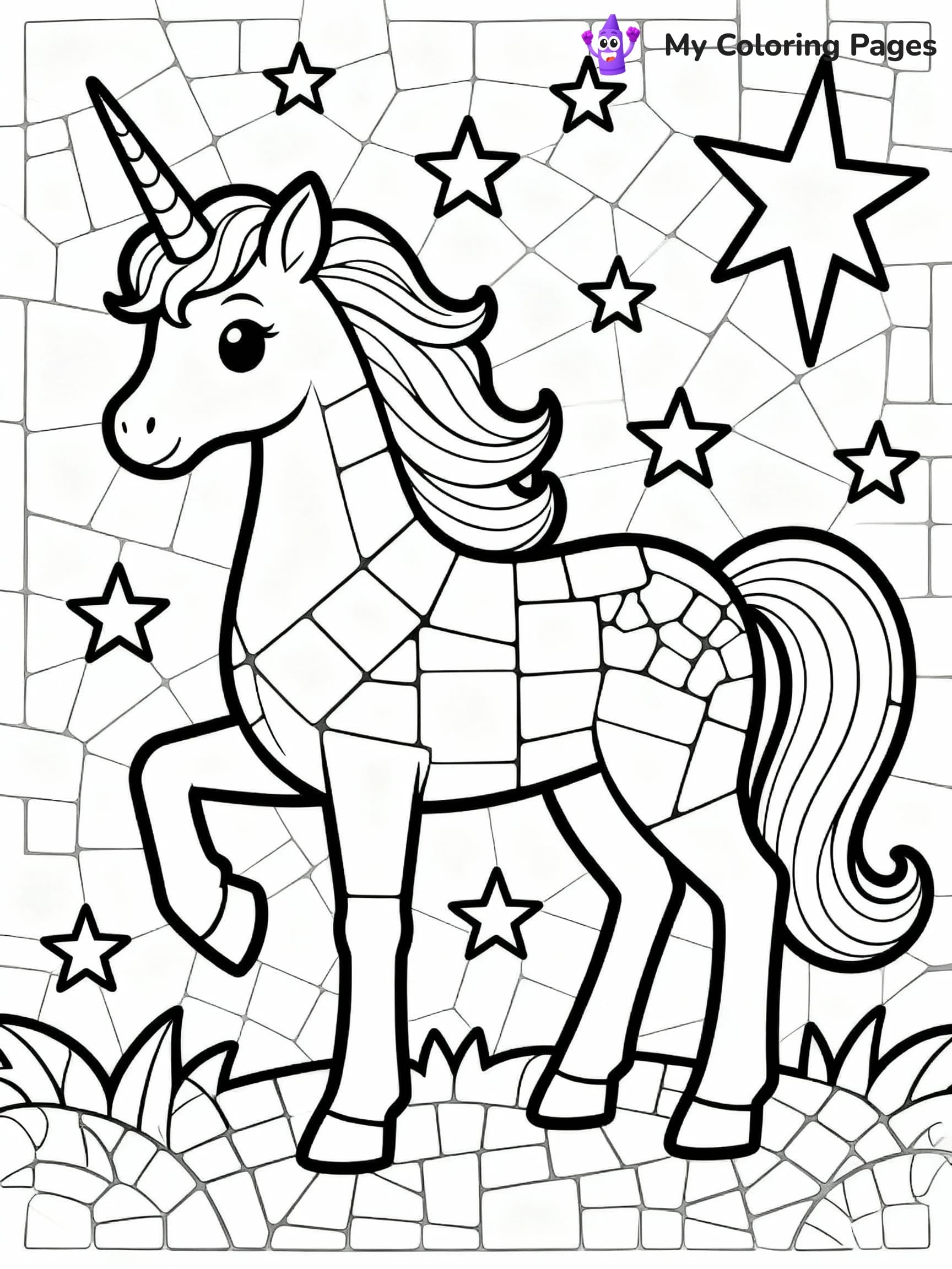 Mosaic Coloring Pages - 21