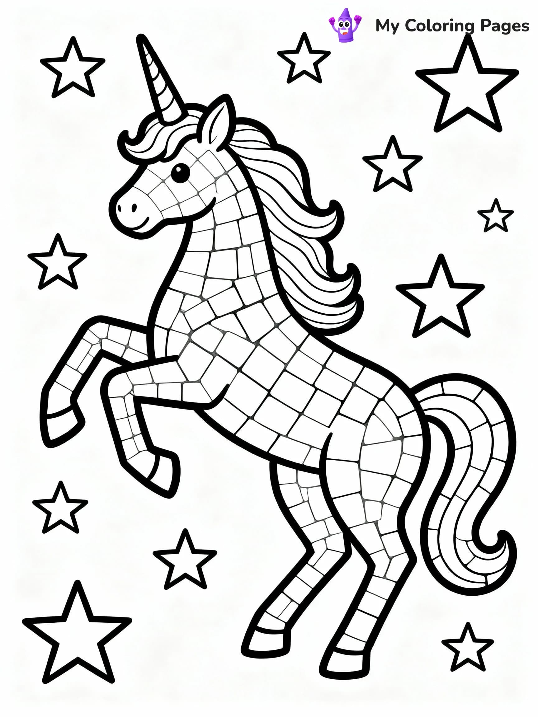 Mosaic Coloring Pages - 20