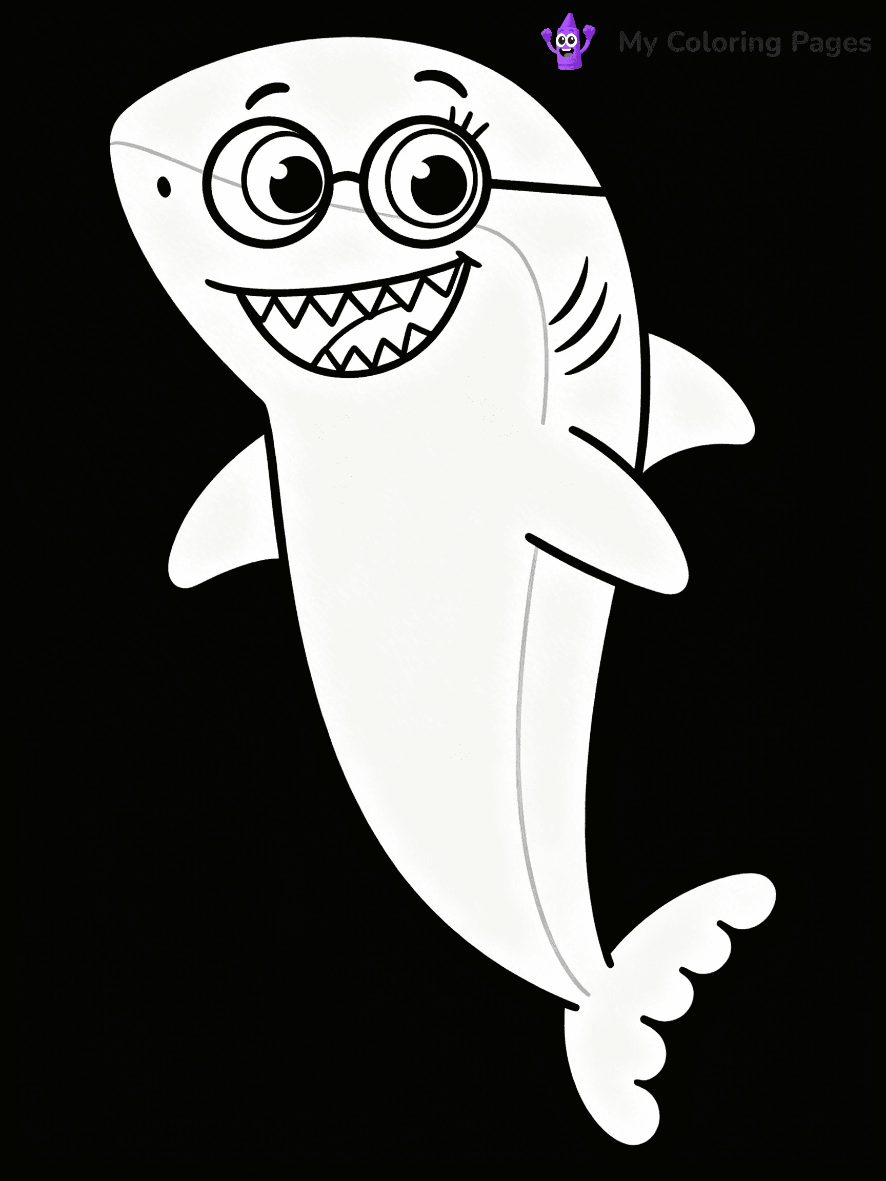 Cute Baby Shark Coloring Pages - 23