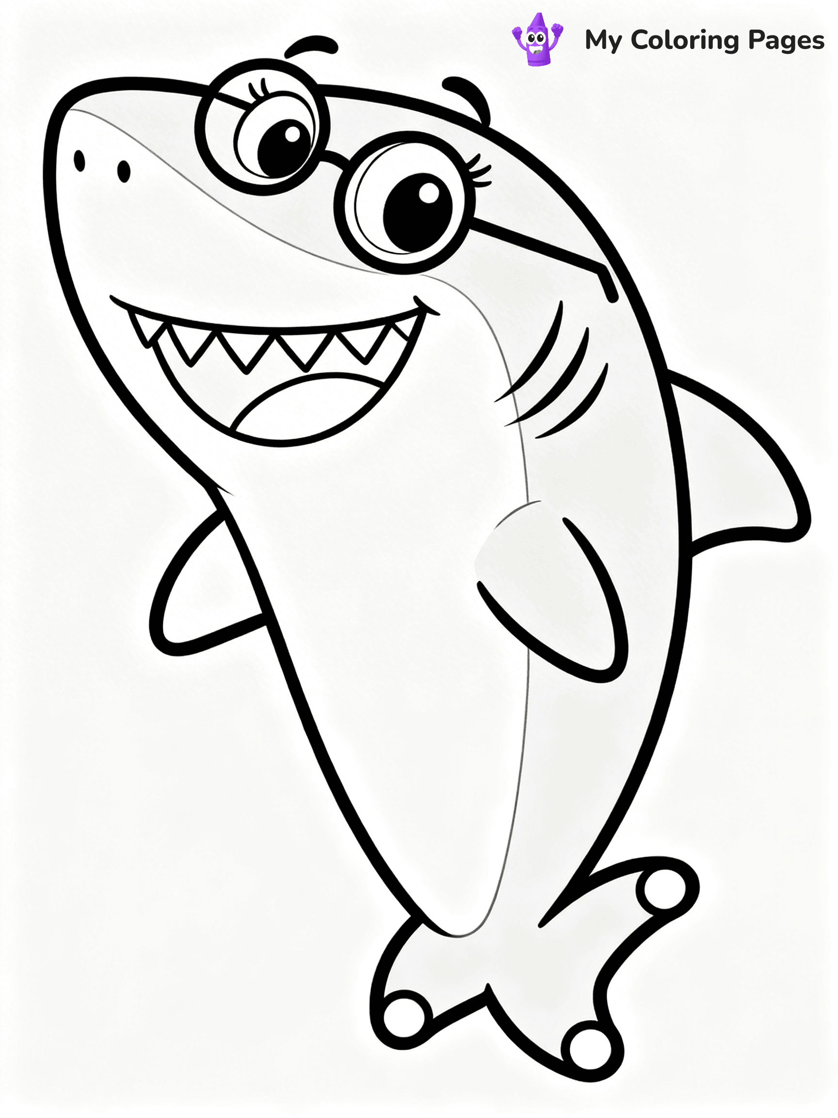 Cute Baby Shark Coloring Pages - 22