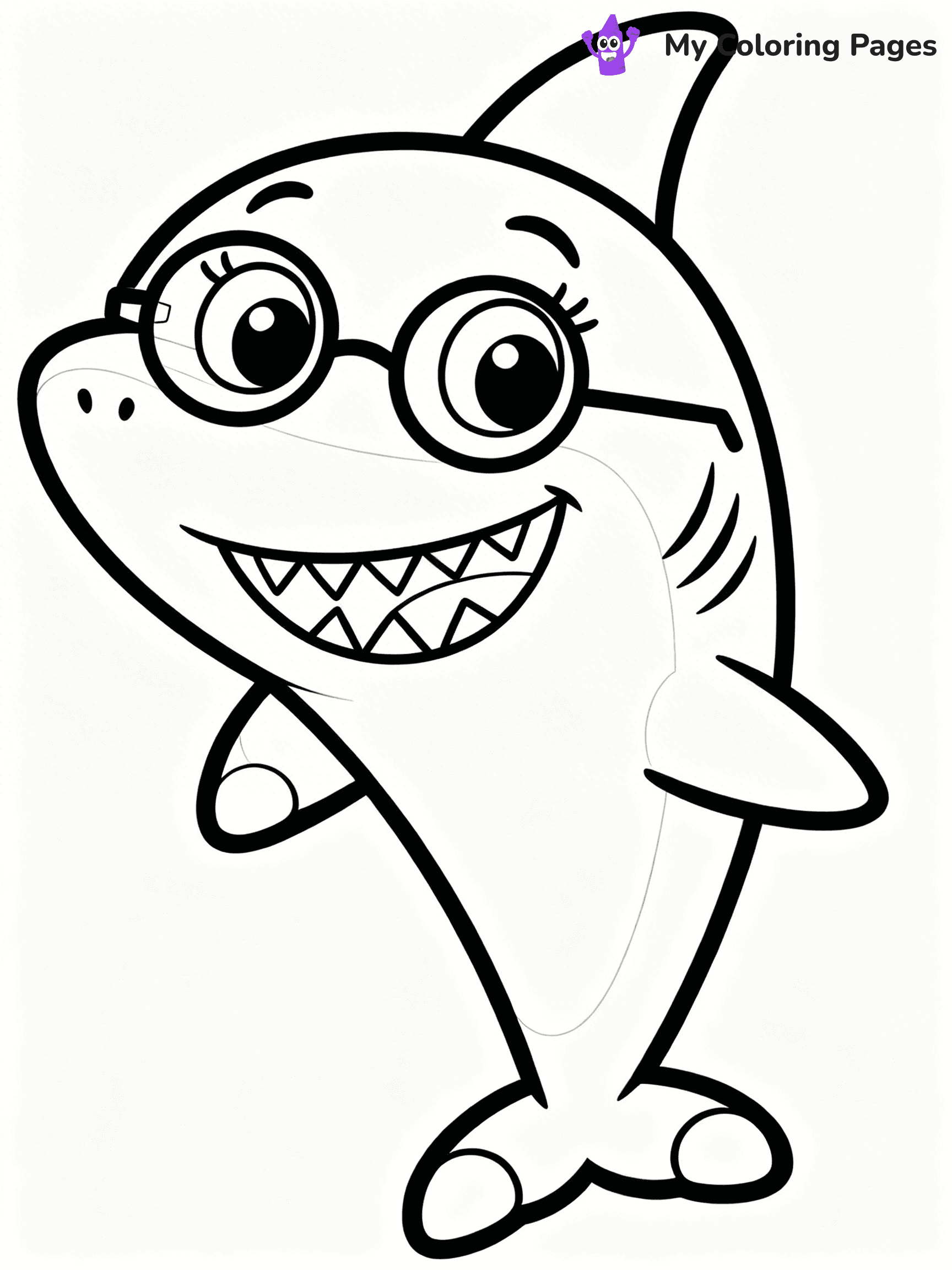 Cute Baby Shark Coloring Pages - 20
