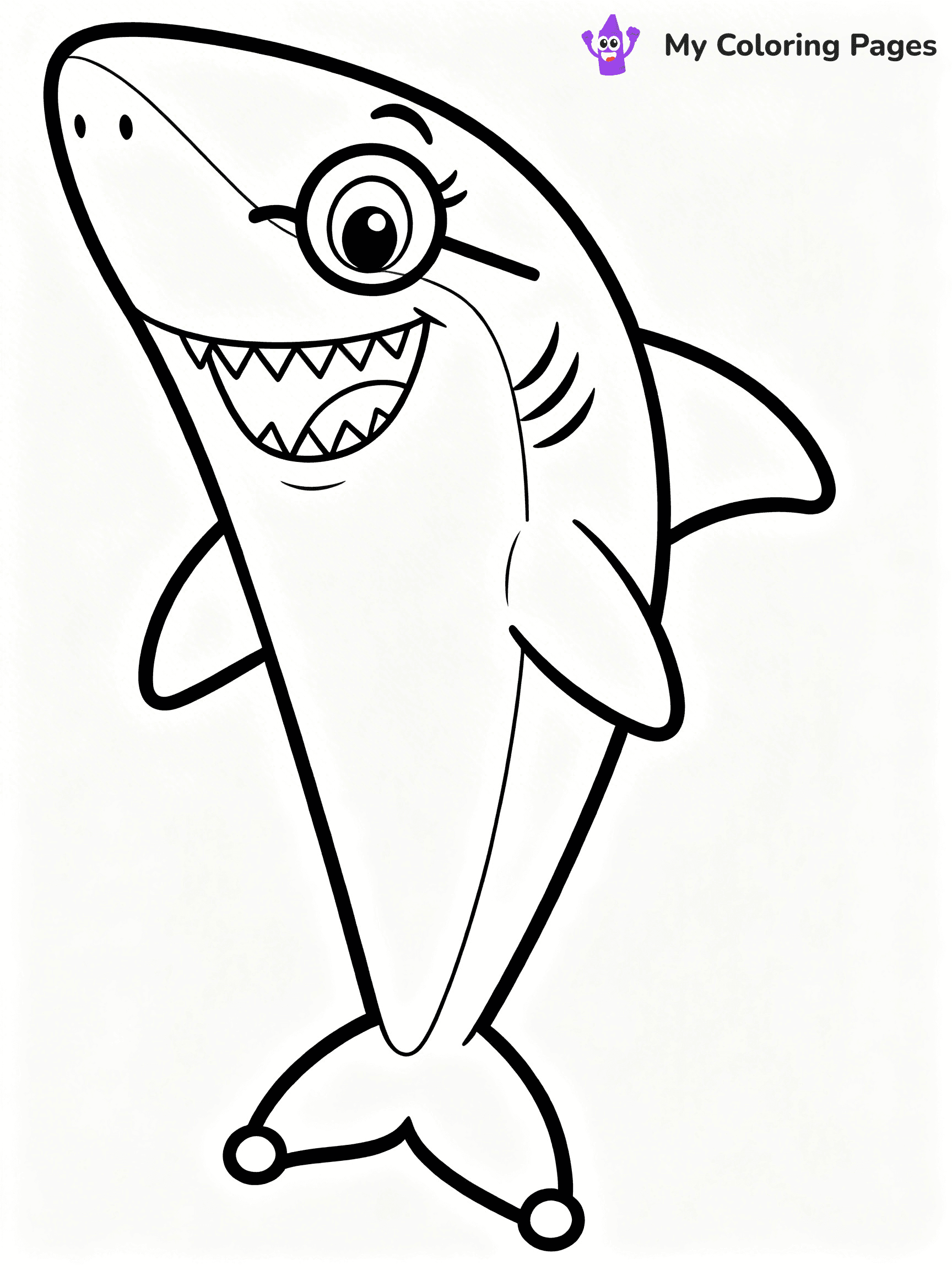 Cute Baby Shark Coloring Pages - 19