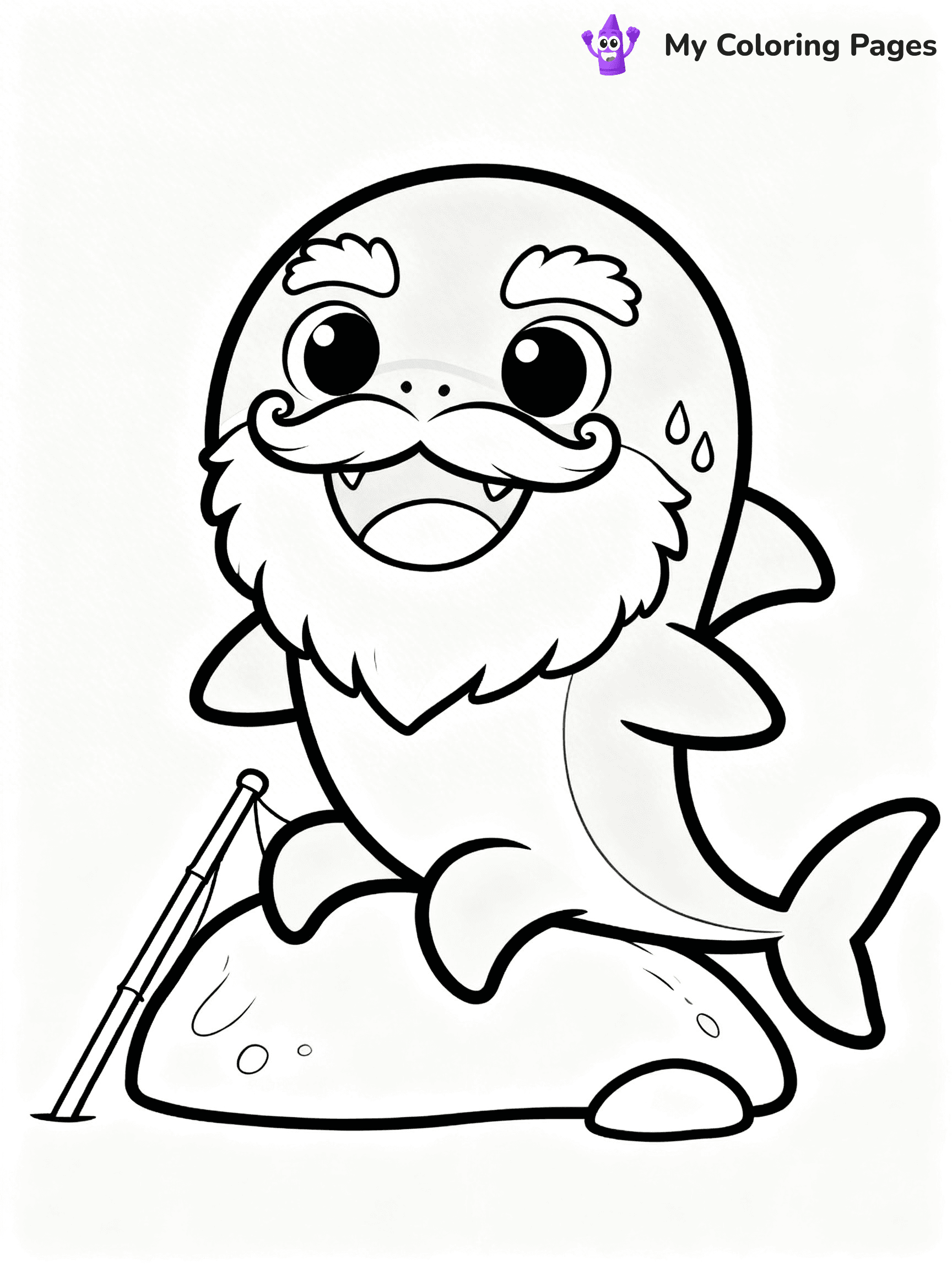 Cute Baby Shark Coloring Pages - 13