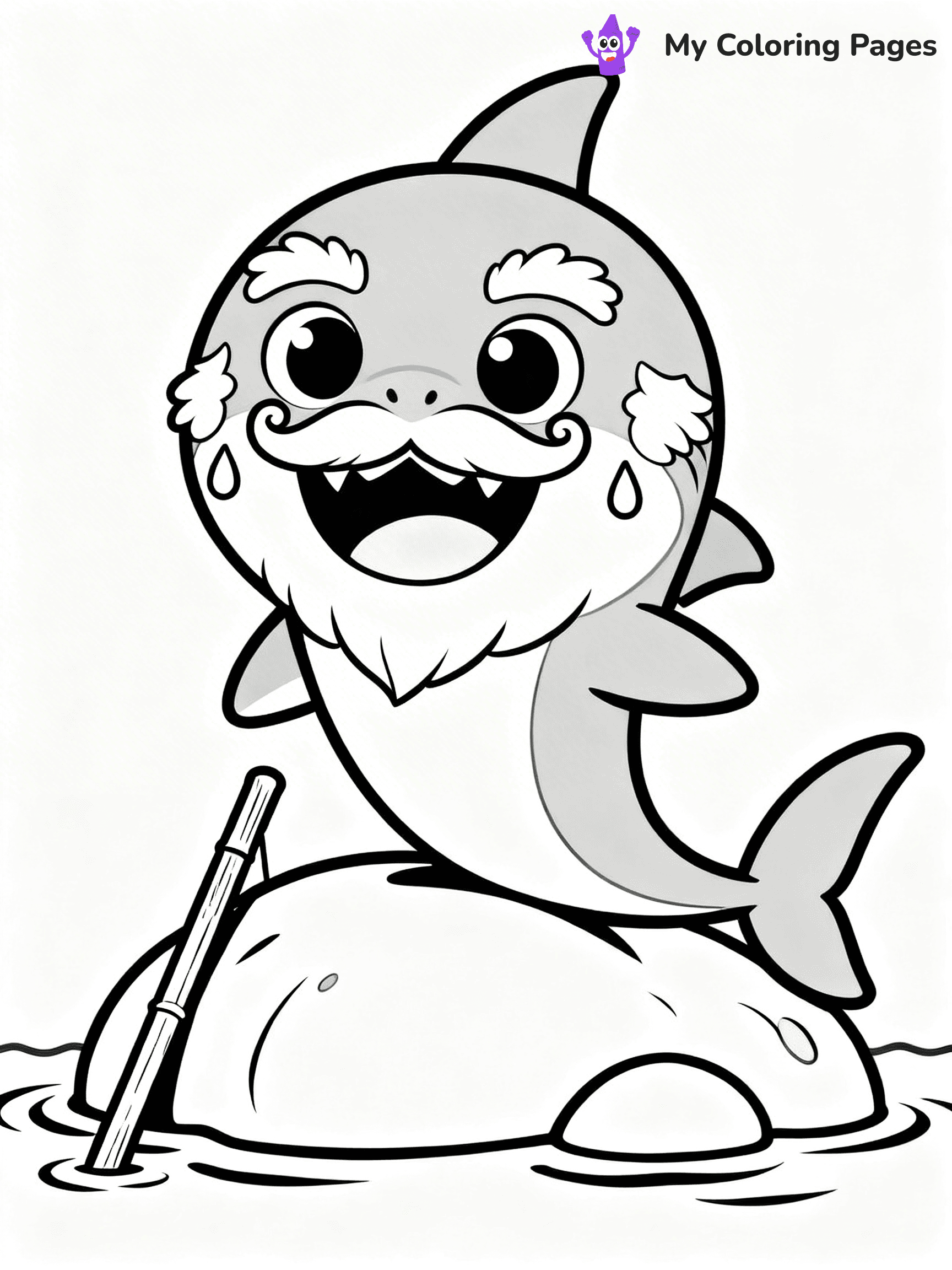 Cute Baby Shark Coloring Pages - 11