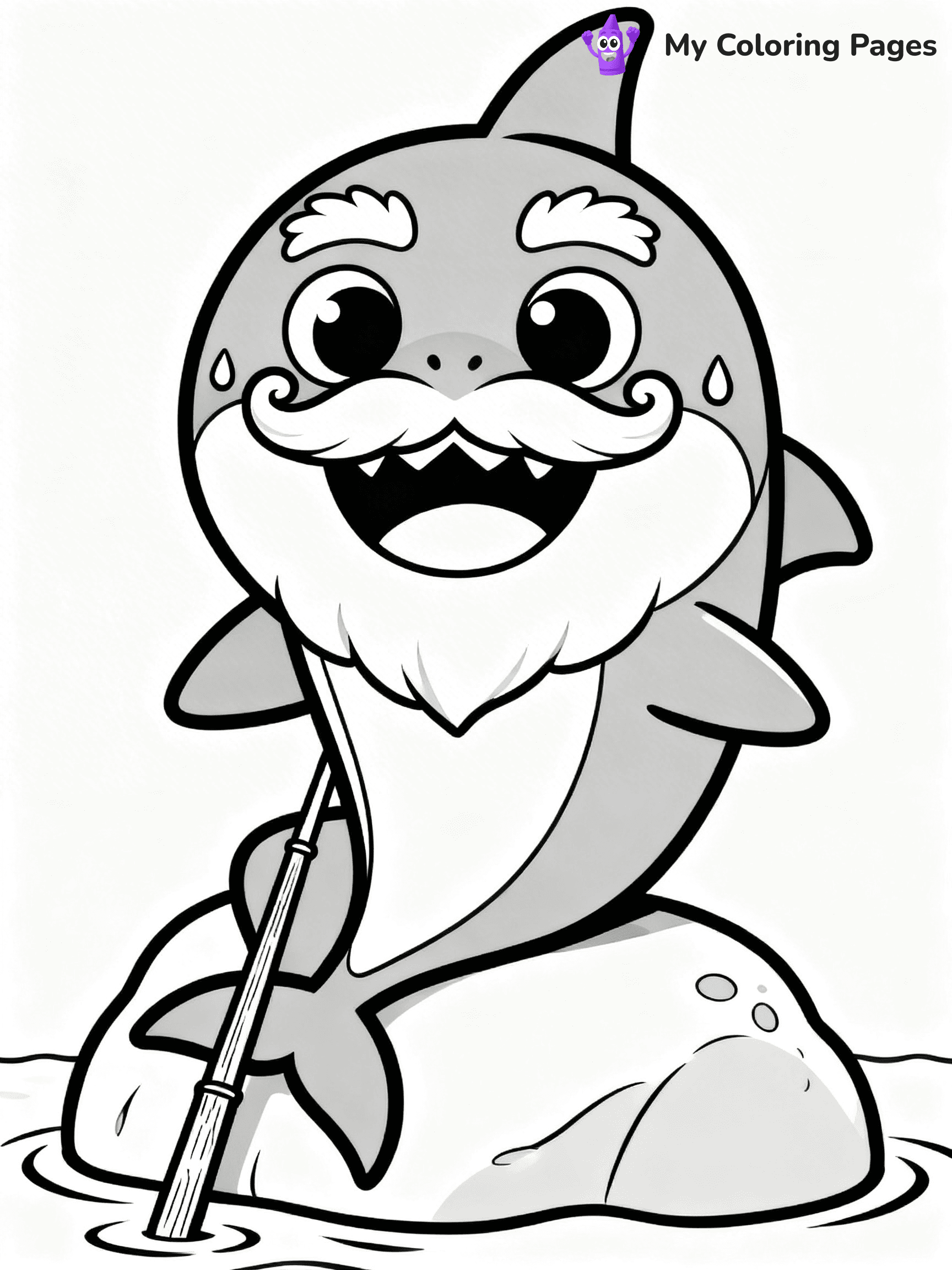 Cute Baby Shark Coloring Pages - 10