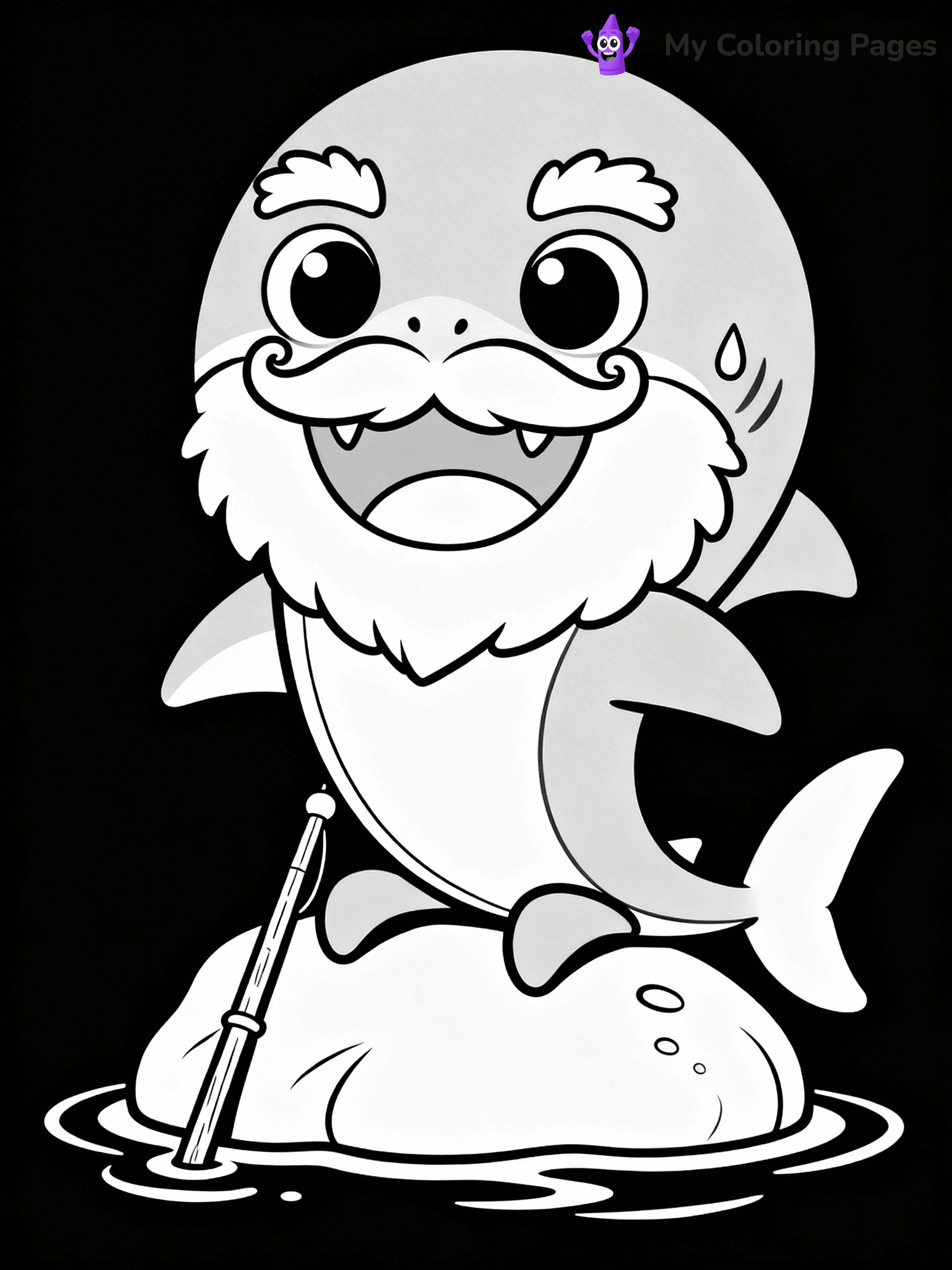 Cute Baby Shark Coloring Pages - 8