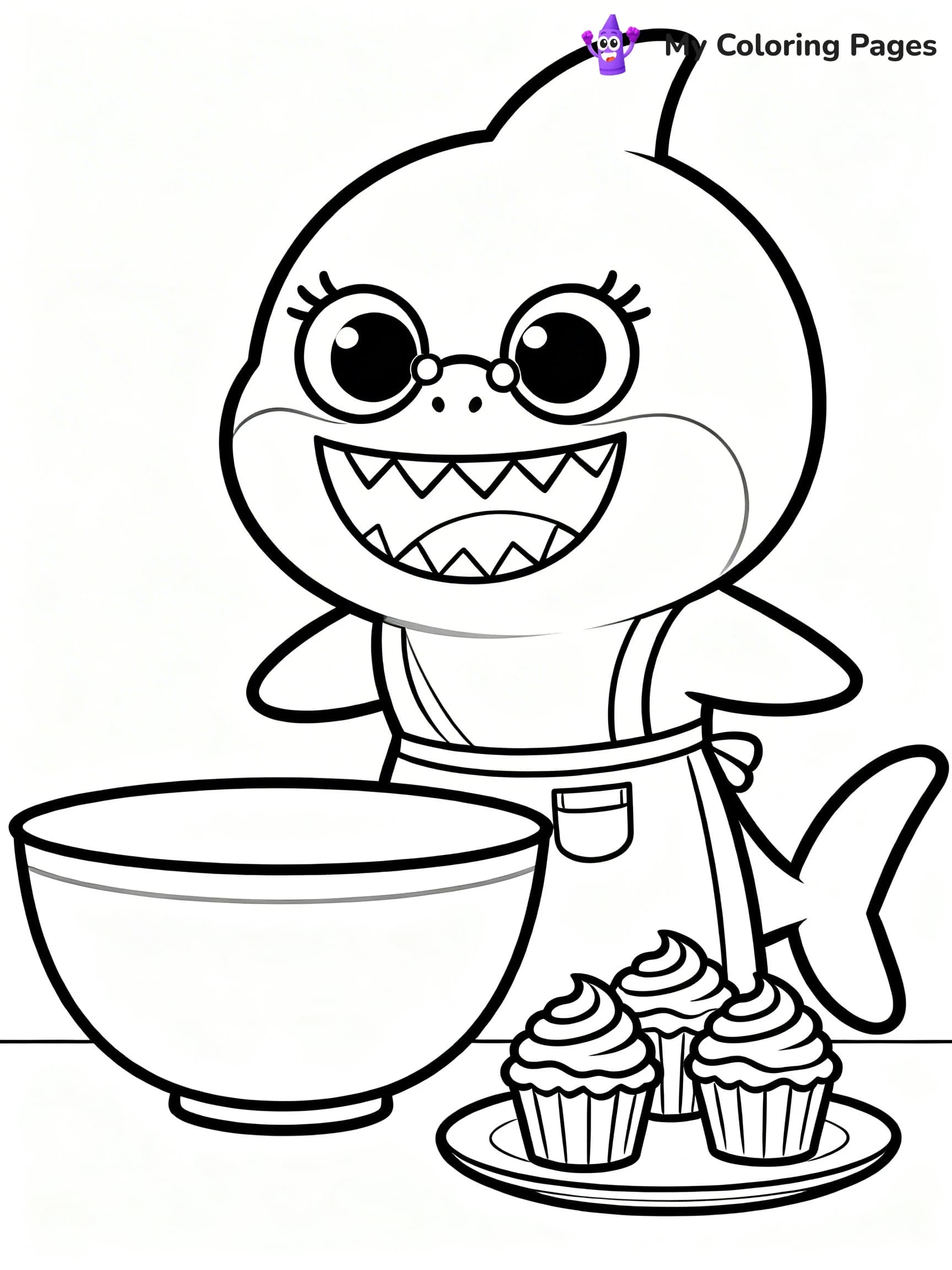 Cute Baby Shark Coloring Pages - 21