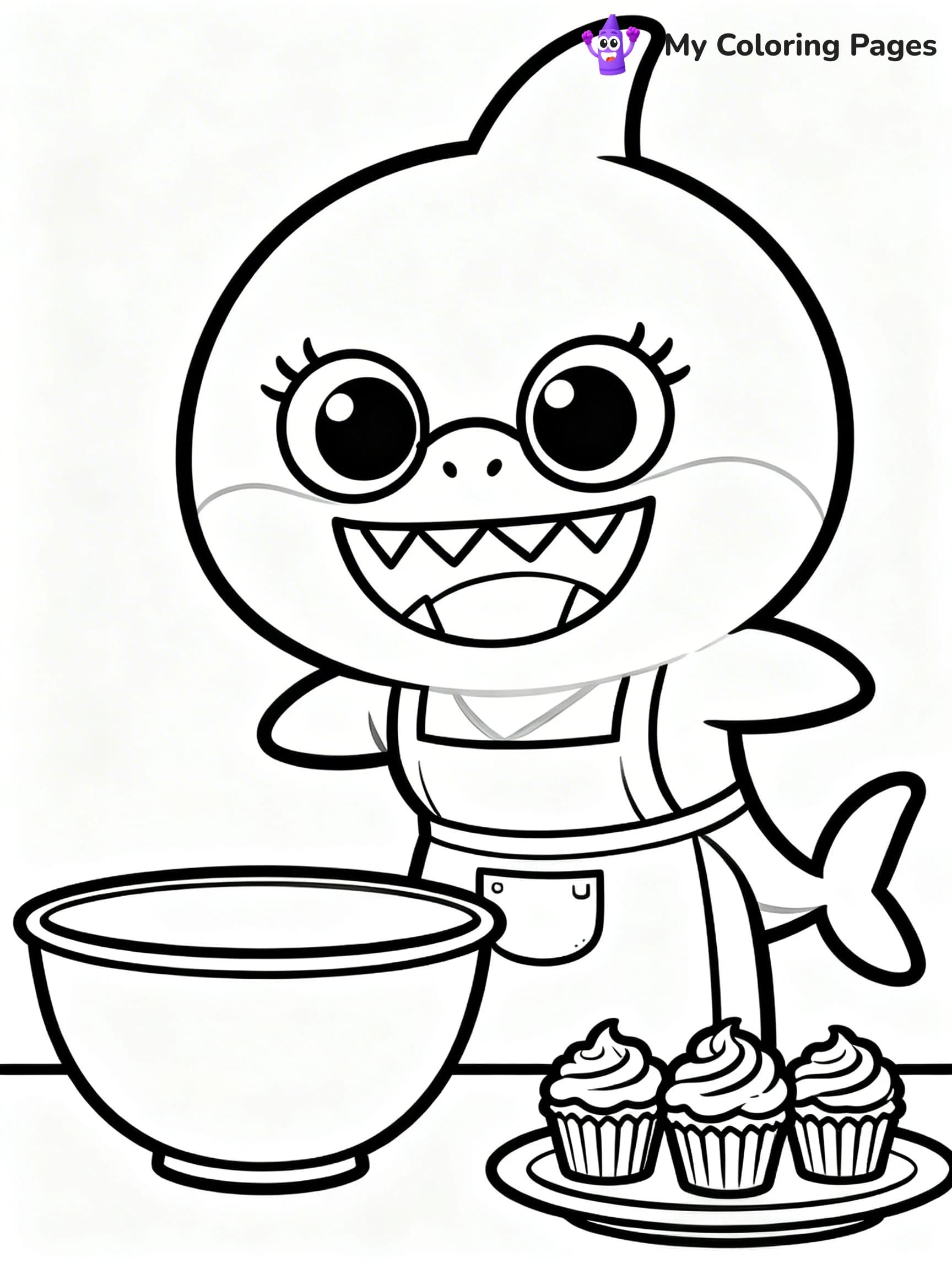 Cute Baby Shark Coloring Pages - 20