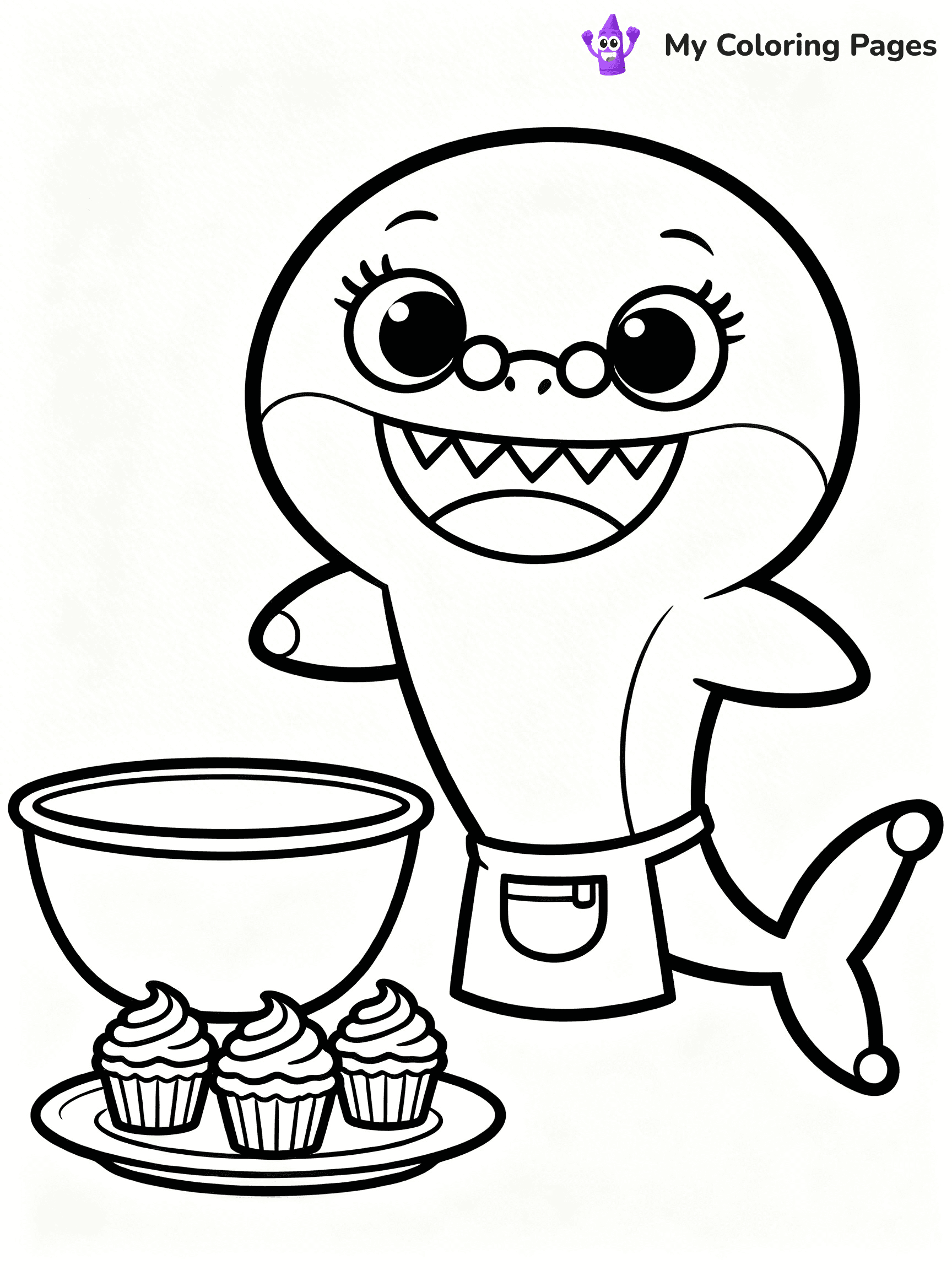 Cute Baby Shark Coloring Pages - 5