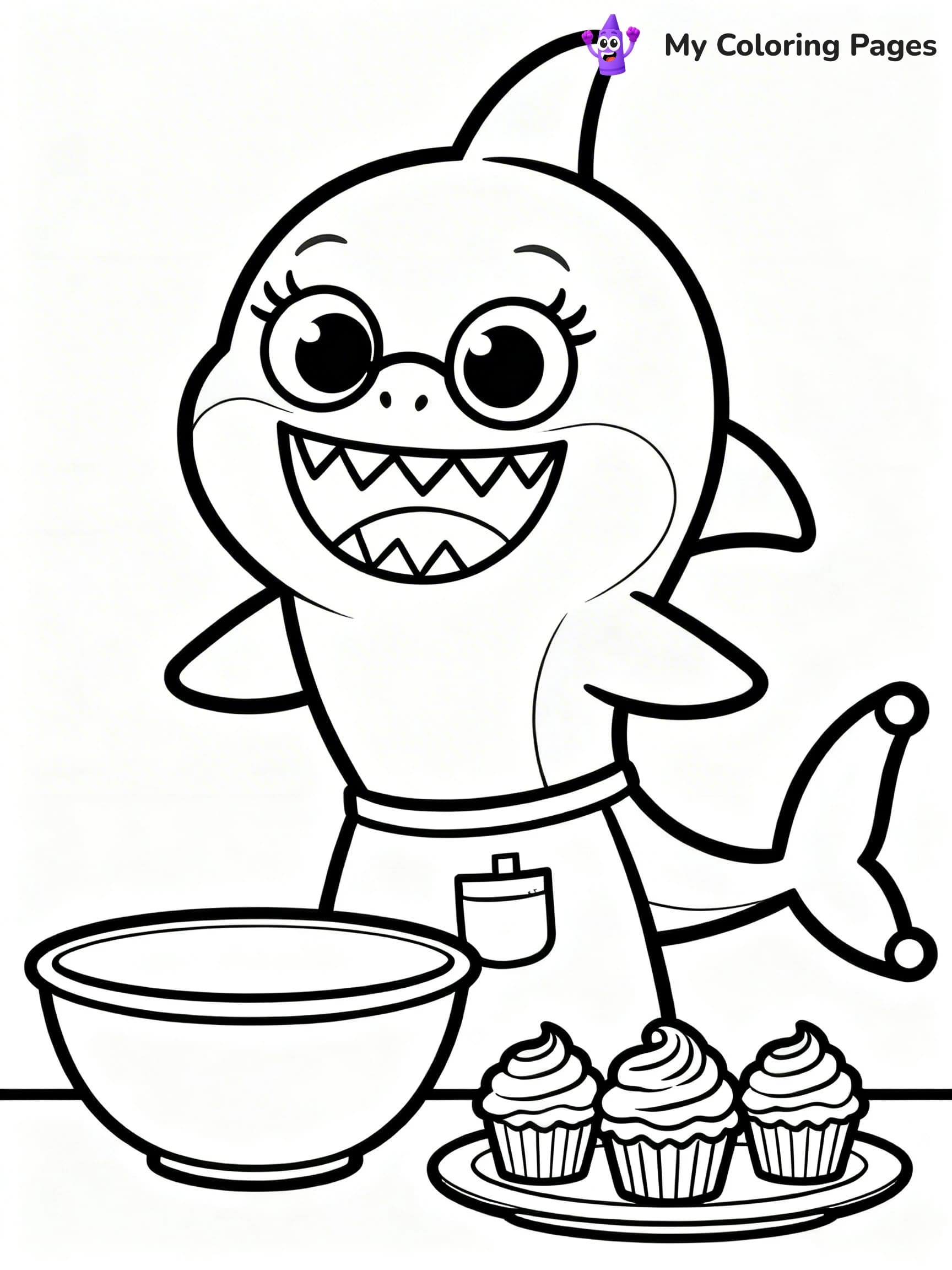 Cute Baby Shark Coloring Pages - 18