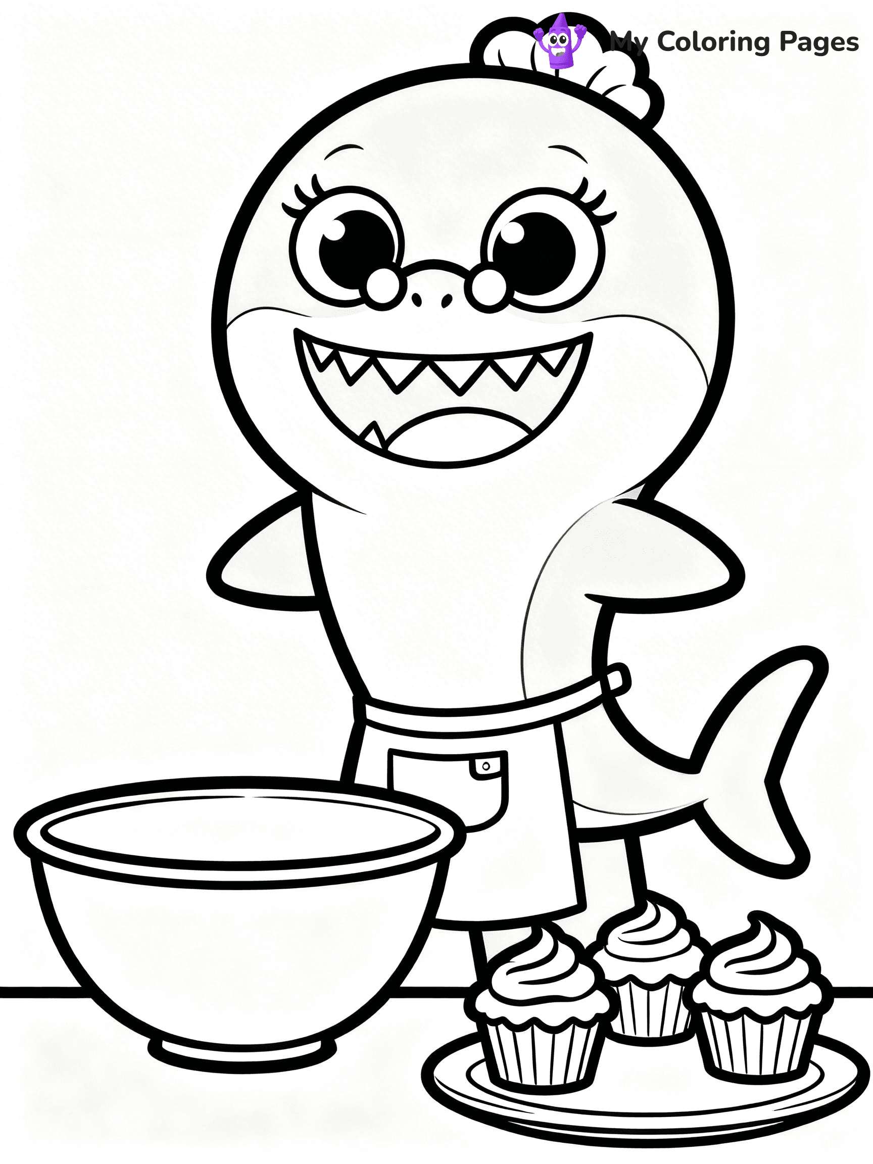 Cute Baby Shark Coloring Pages - 2