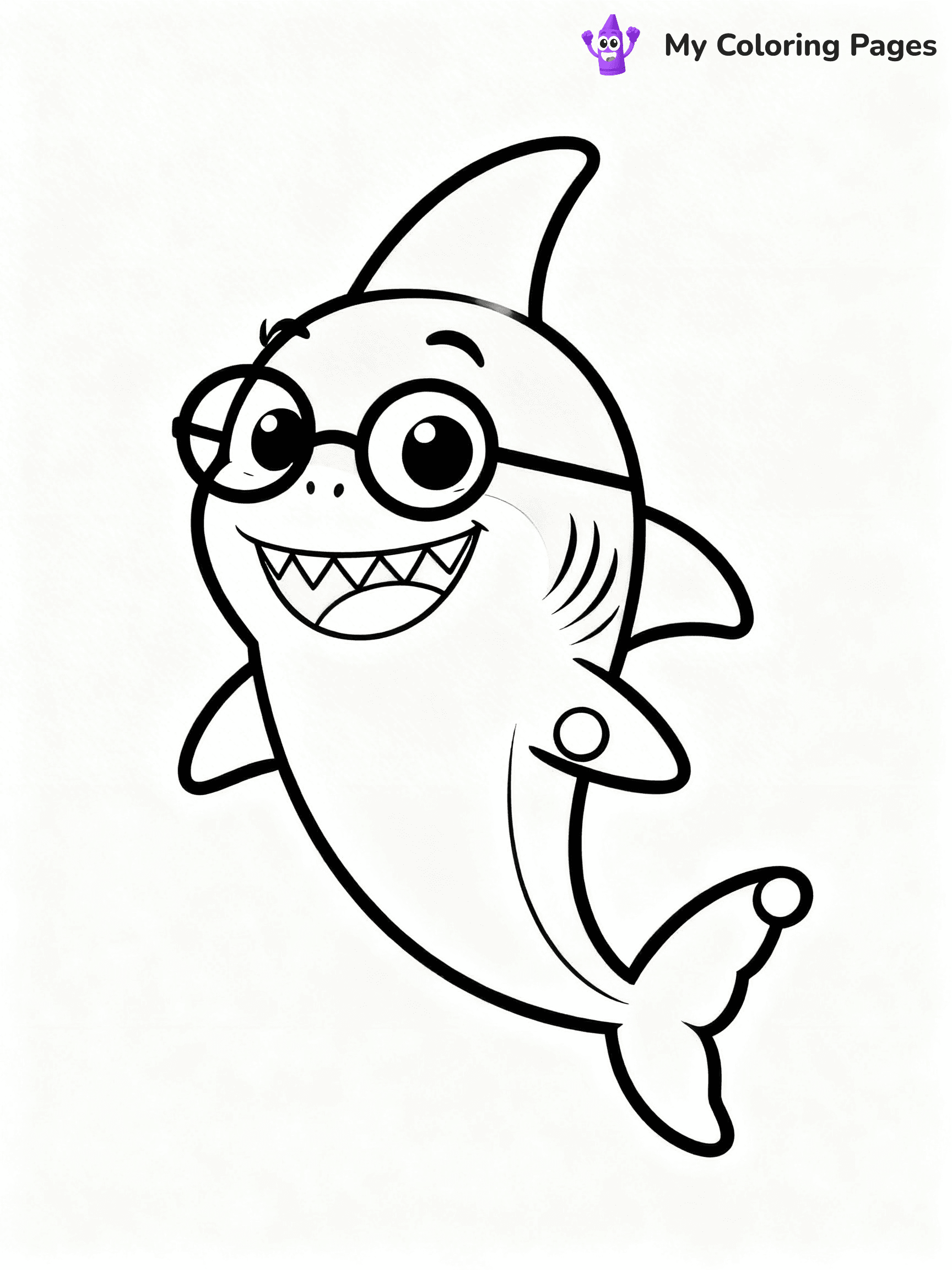 Cute Baby Shark Coloring Pages - 14