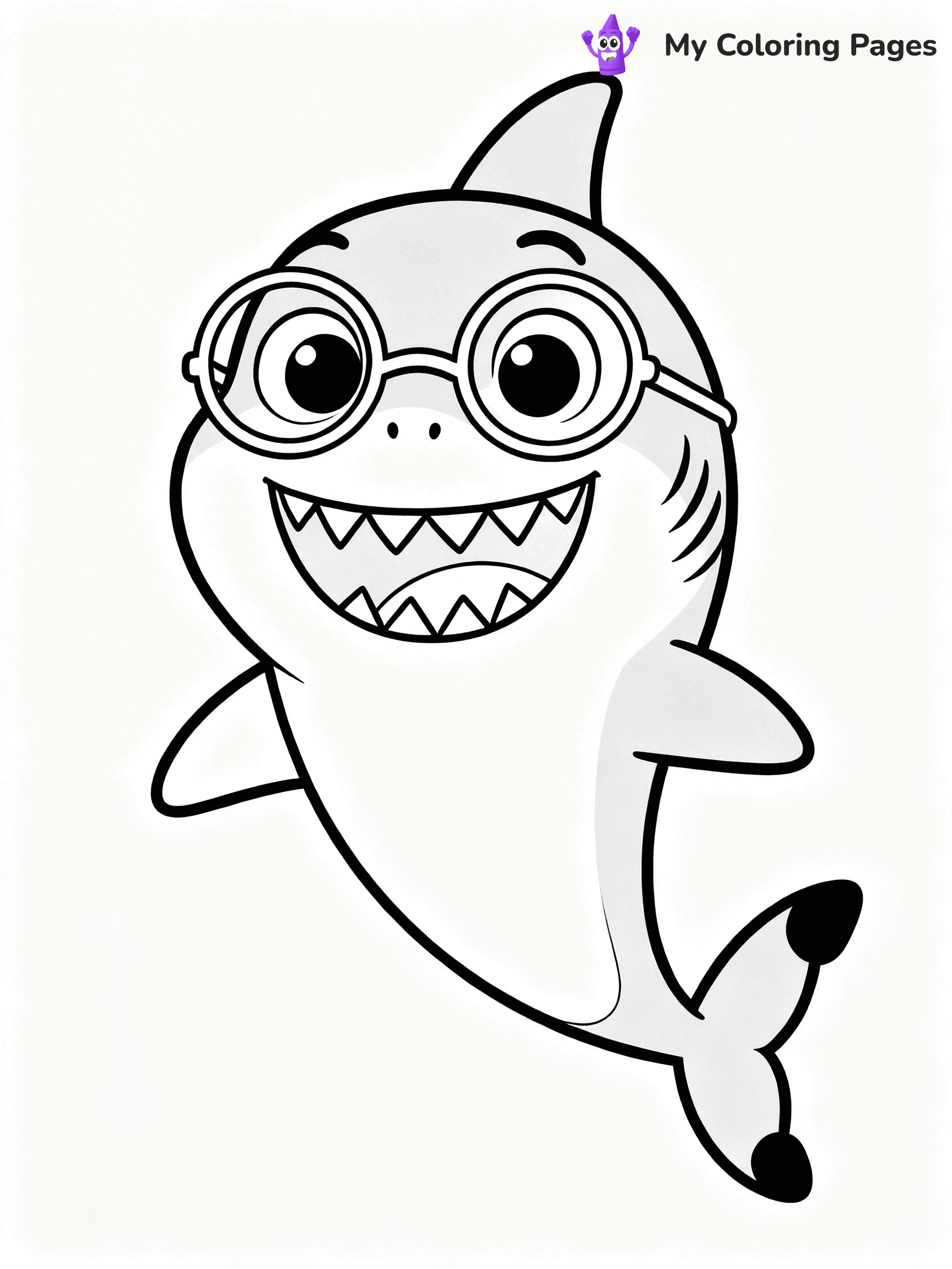 Cute Baby Shark Coloring Pages - 11