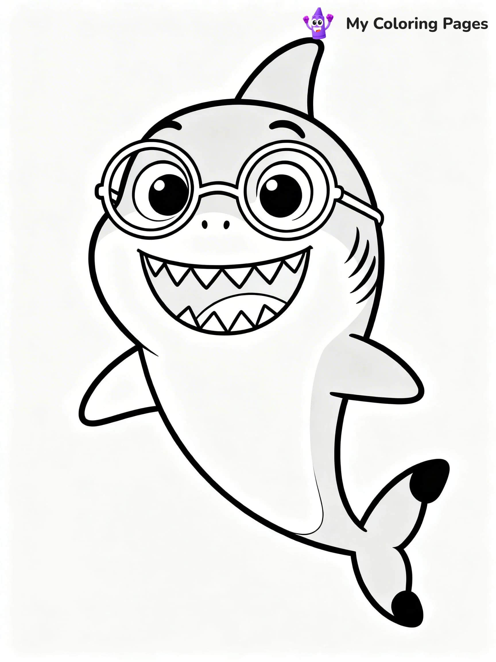 Cute Baby Shark Coloring Pages - 11