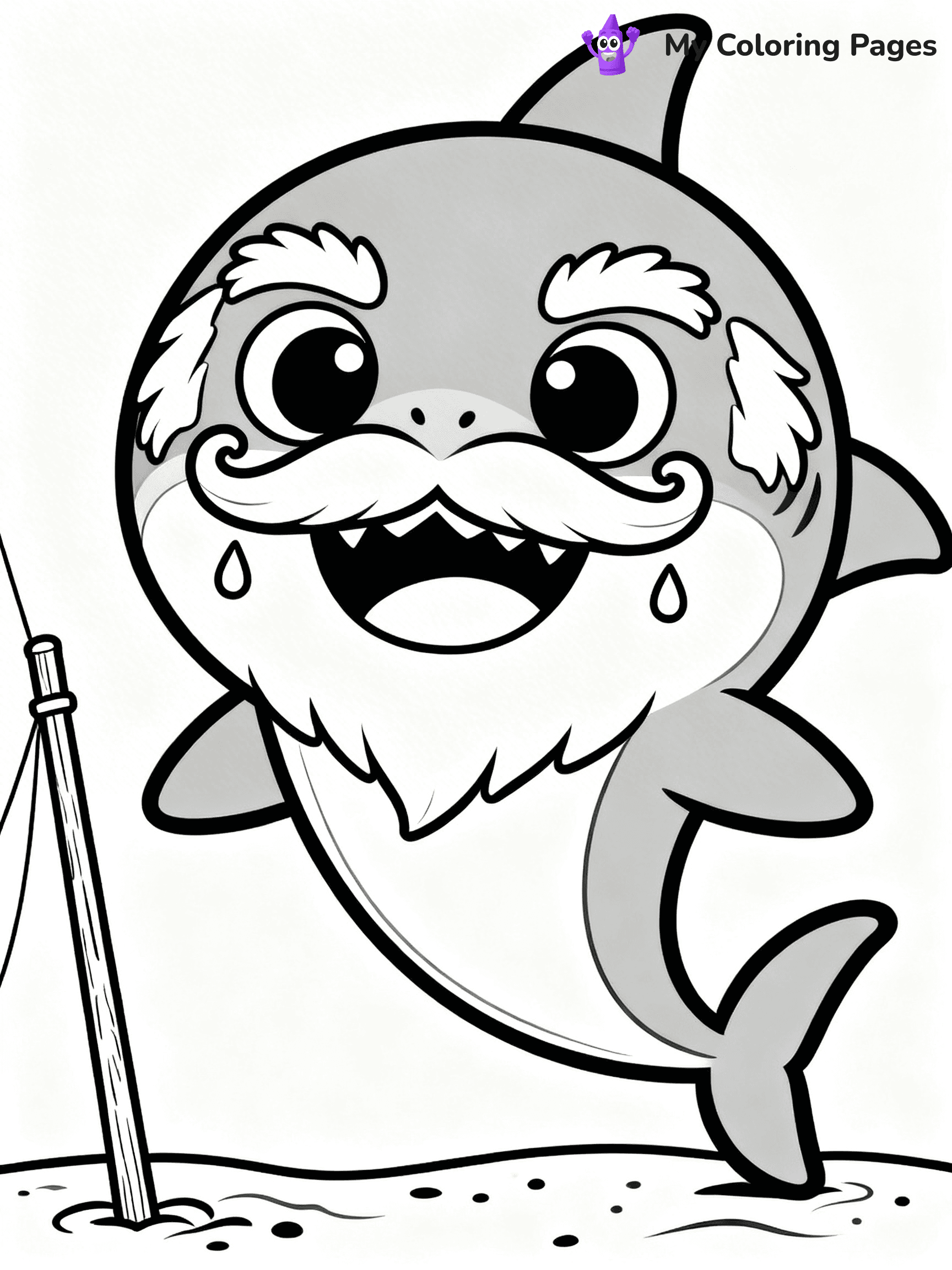 Cute Baby Shark Coloring Pages - 10