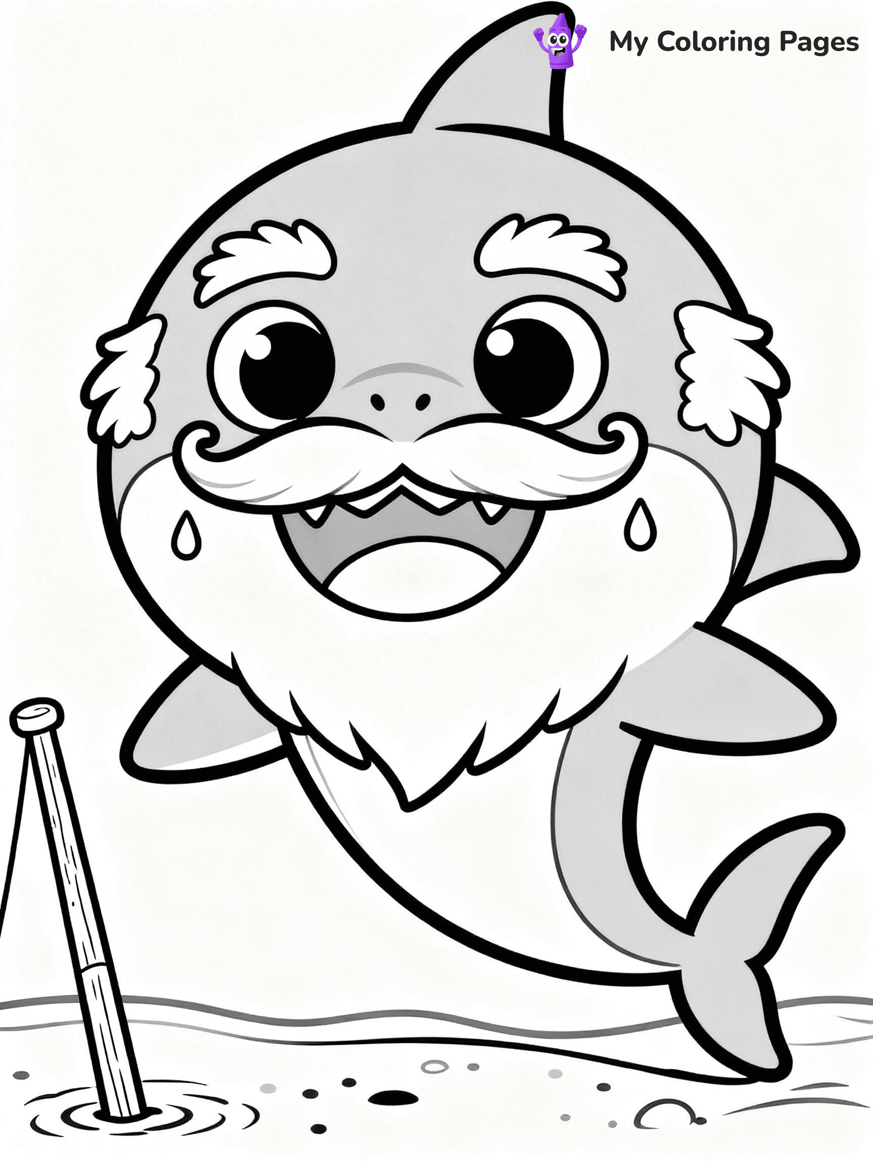 Cute Baby Shark Coloring Pages - 9