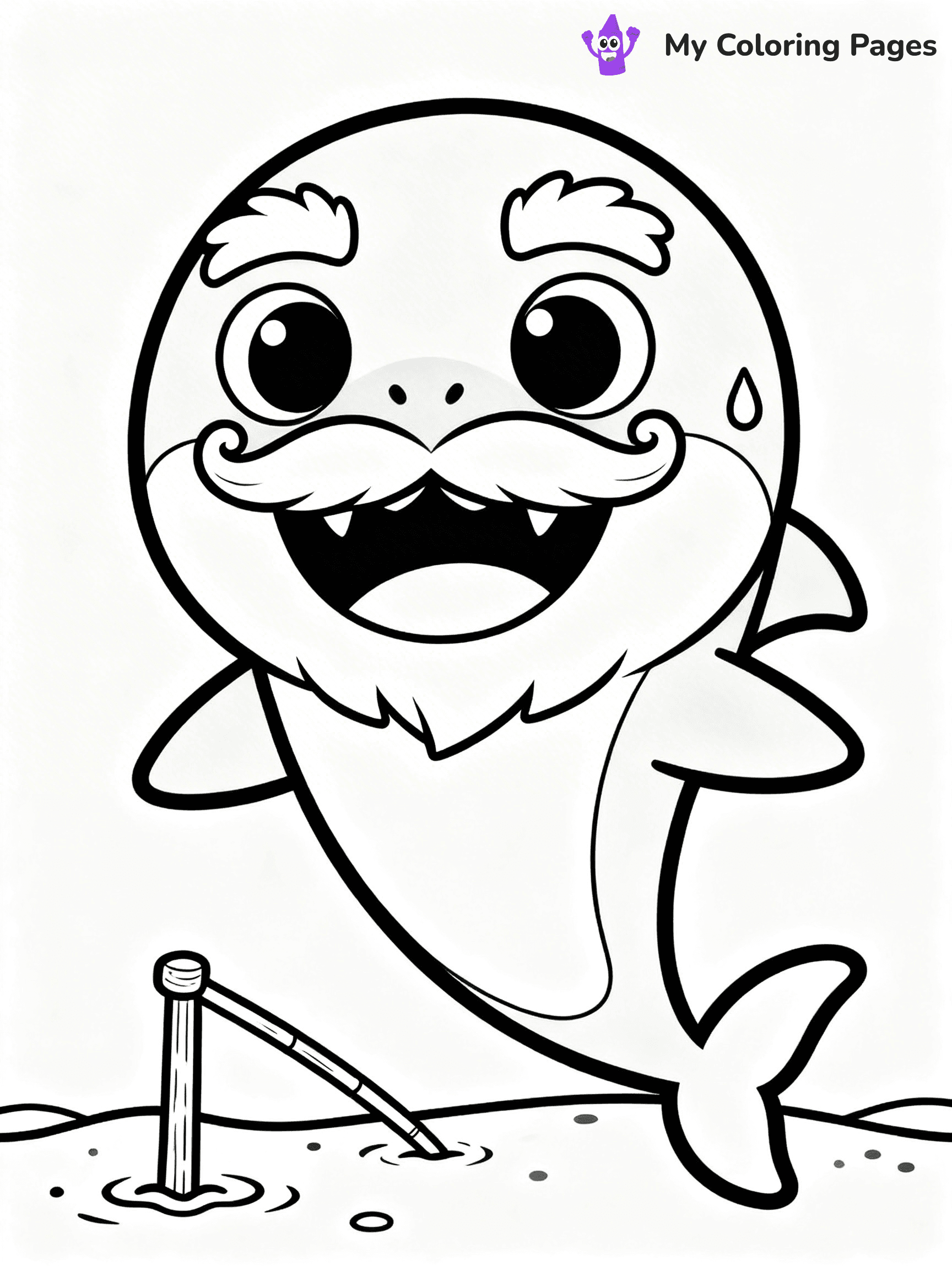 Cute Baby Shark Coloring Pages - 8