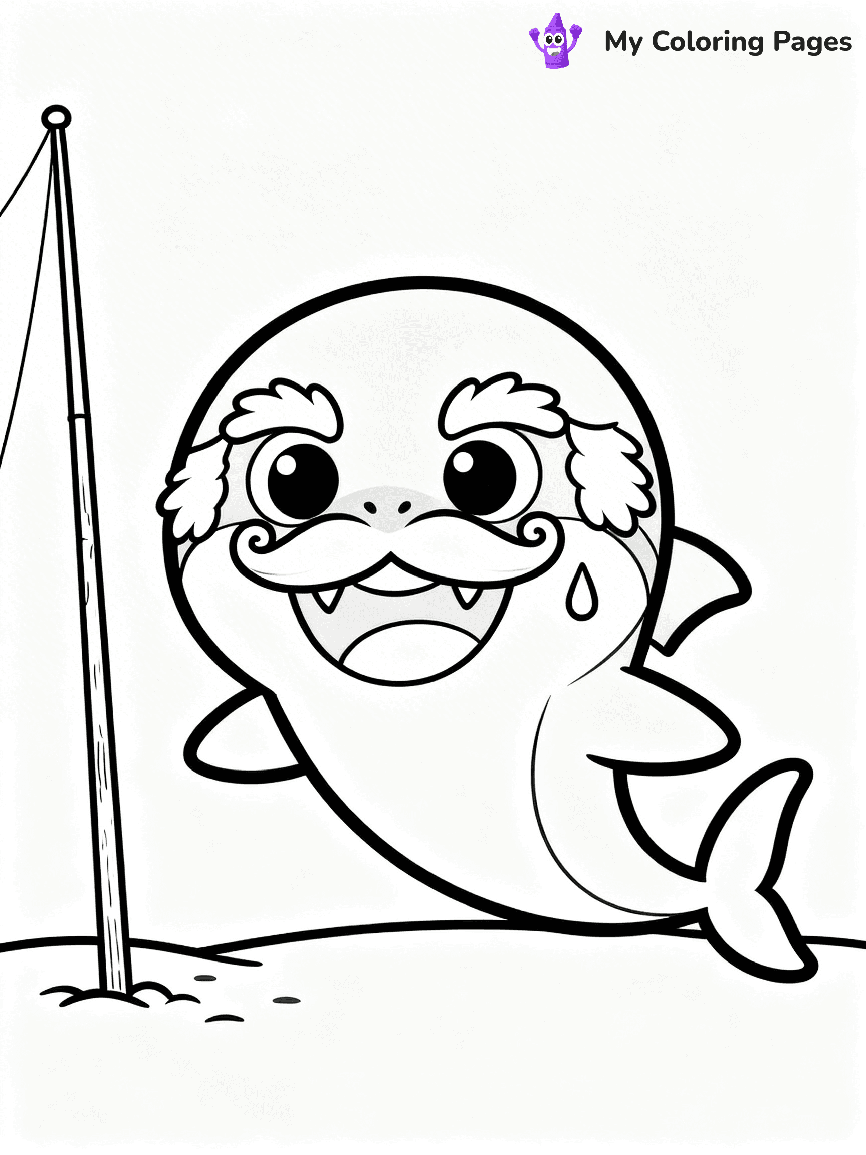 Cute Baby Shark Coloring Pages - 7