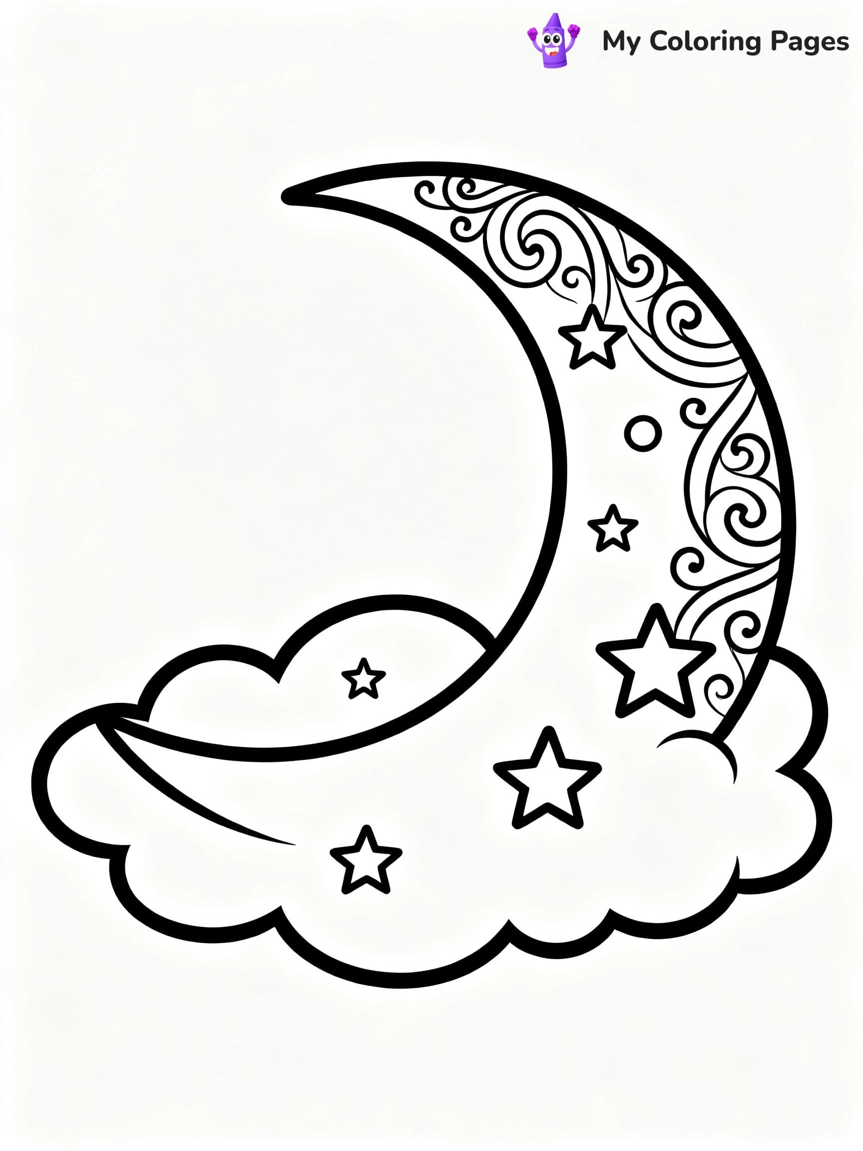 Moon Mandala Coloring Pages - 22
