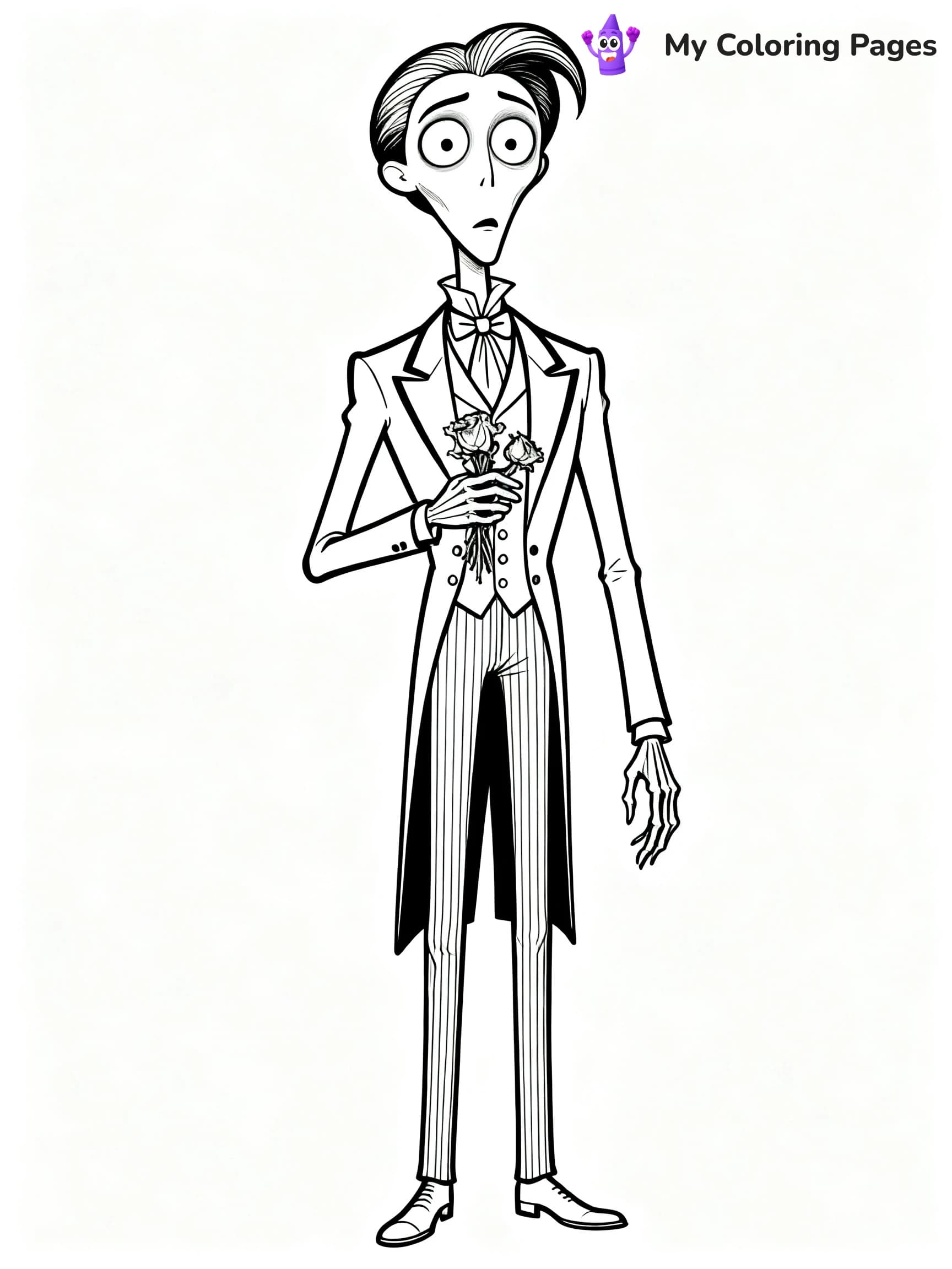 Easy Corpse Bride Coloring Pages - 24