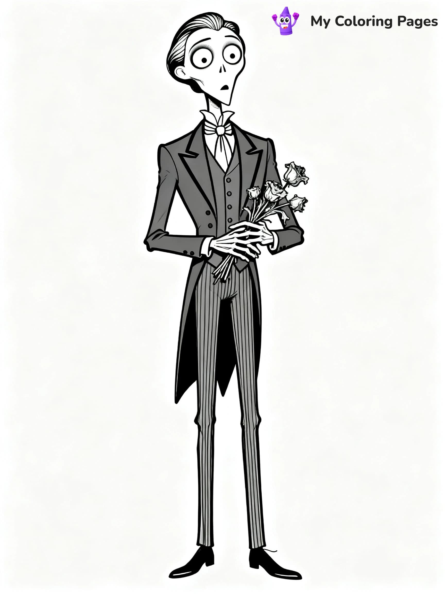 Easy Corpse Bride Coloring Pages - 23