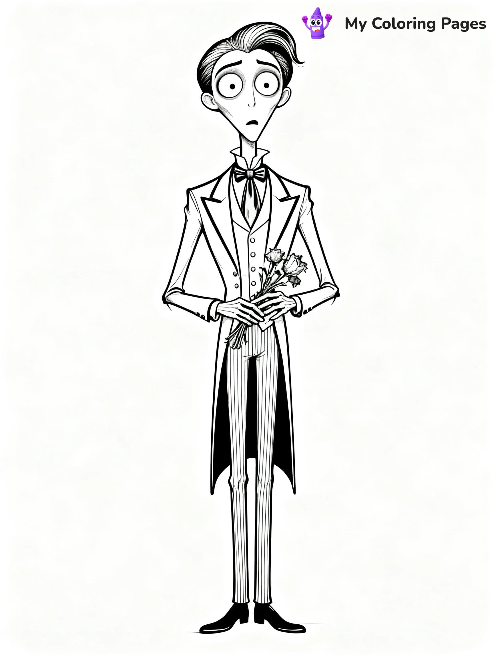Easy Corpse Bride Coloring Pages - 22