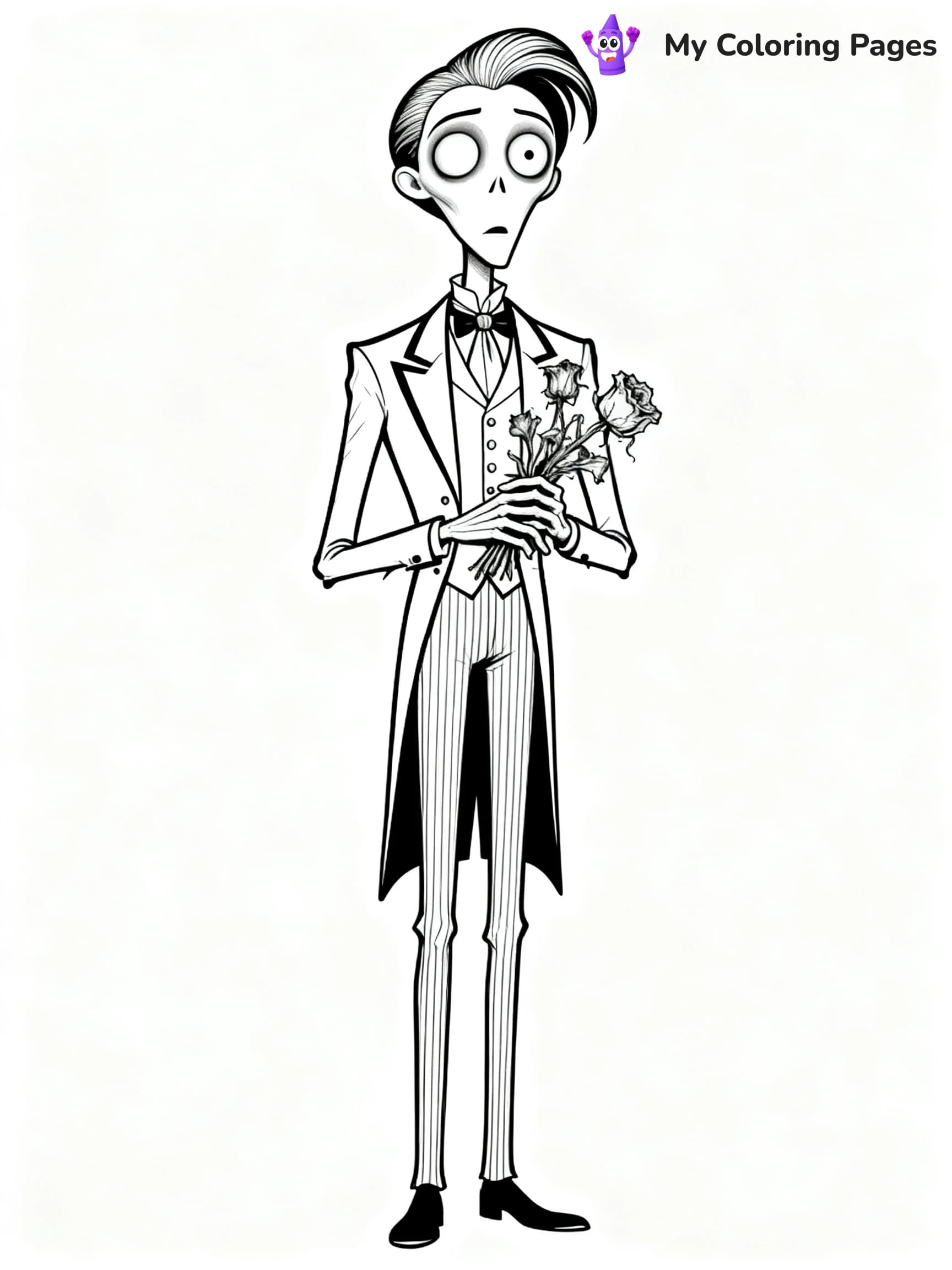 Easy Corpse Bride Coloring Pages - 21
