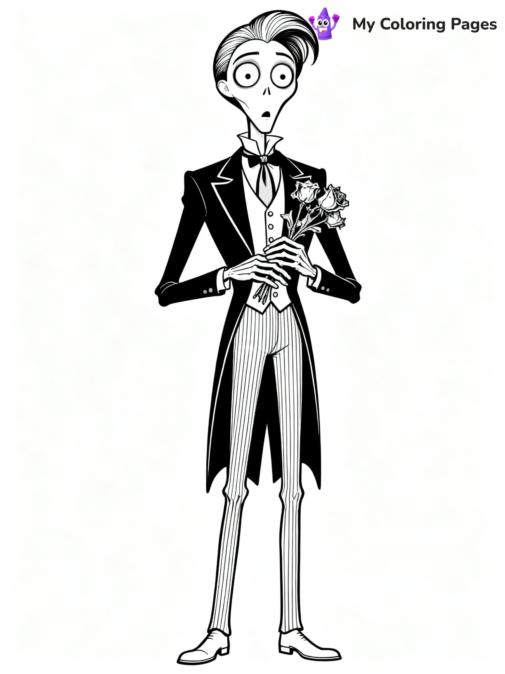Easy Corpse Bride Coloring Pages - 20