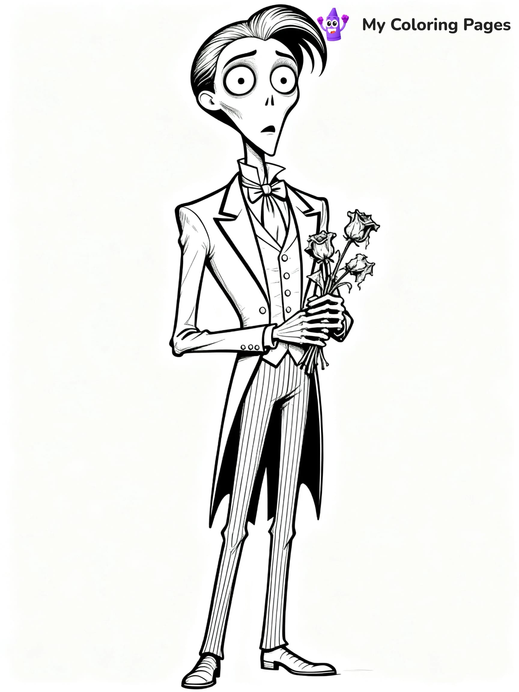 Easy Corpse Bride Coloring Pages - 19