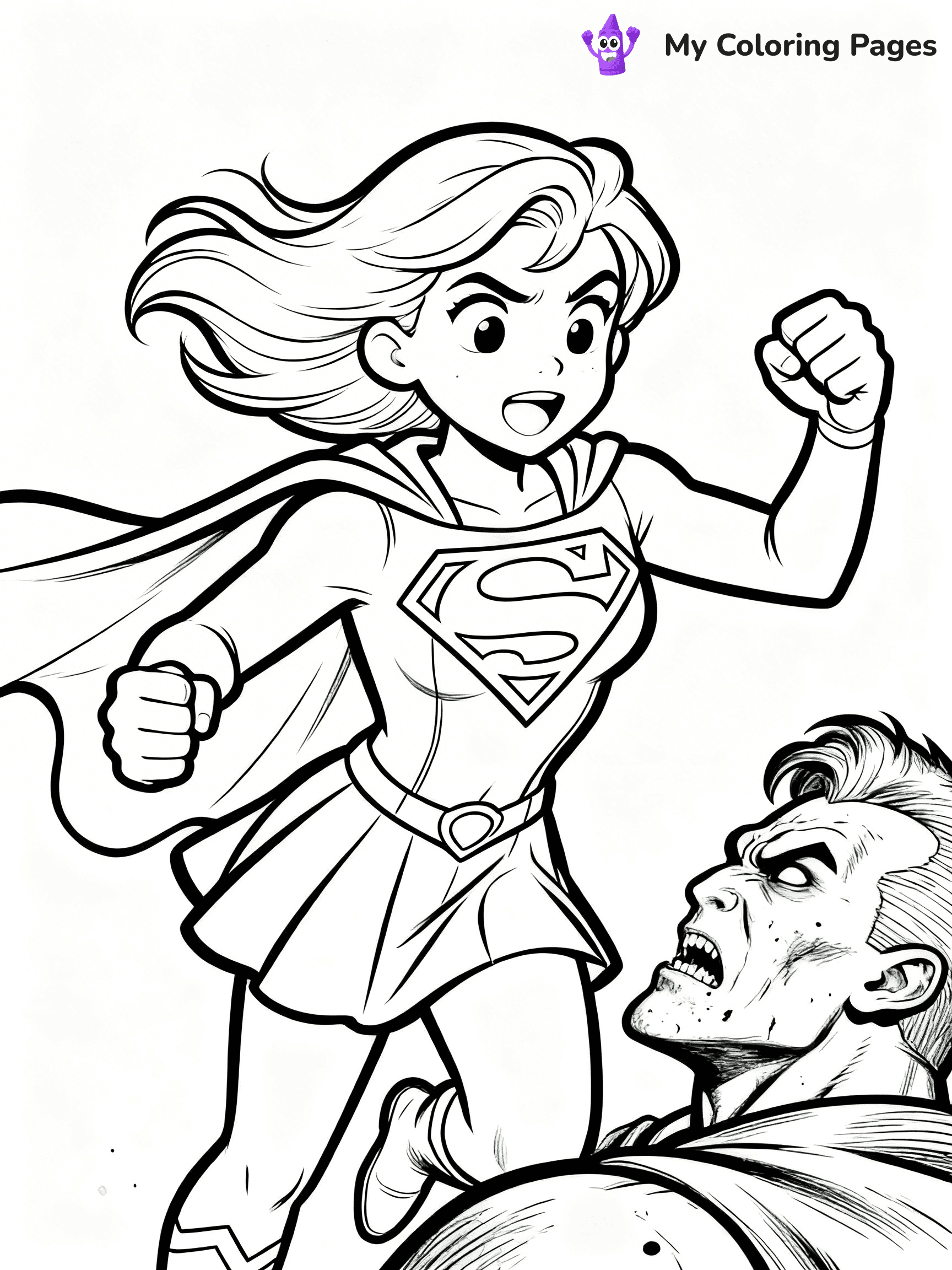 Supergirl Coloring Pages - 9