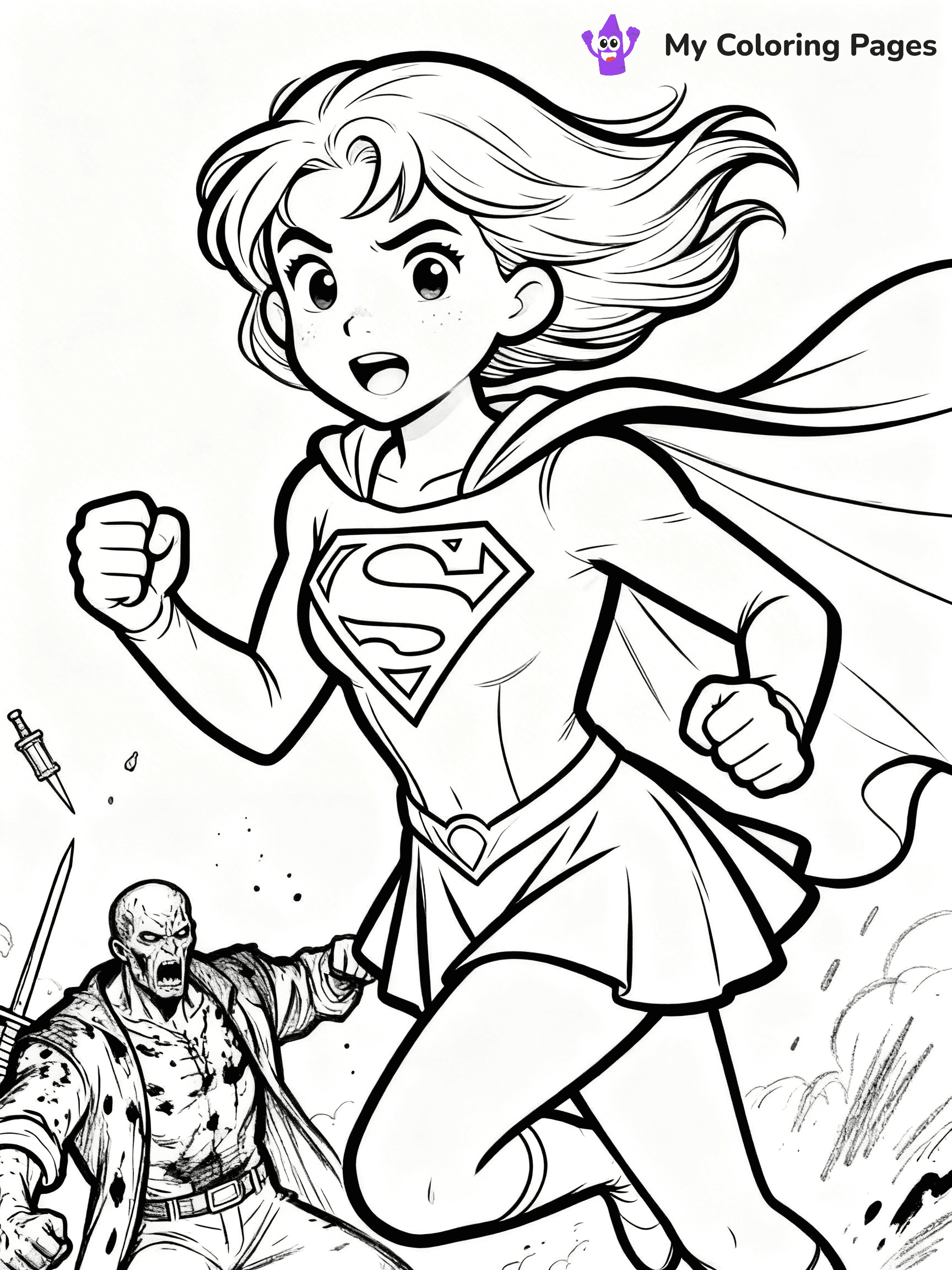 Supergirl Coloring Pages - 8