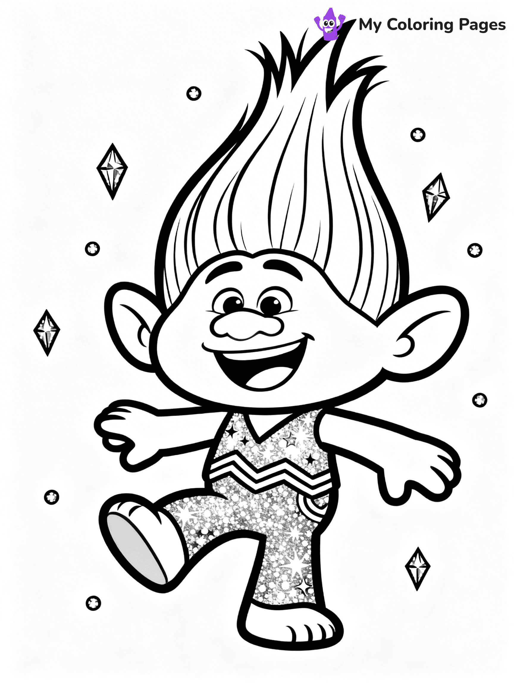 Trolls Band Together Coloring Pages - 397