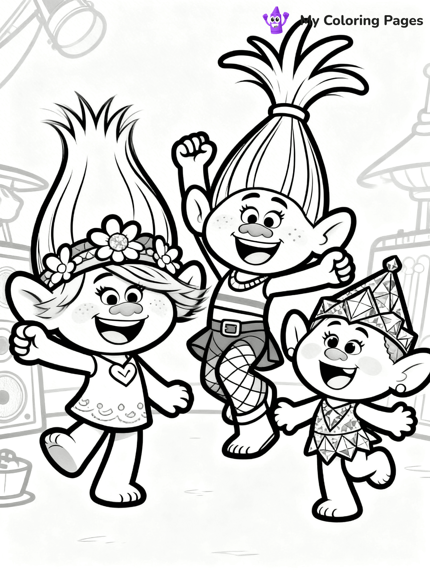 Trolls Band Together Coloring Pages - 354