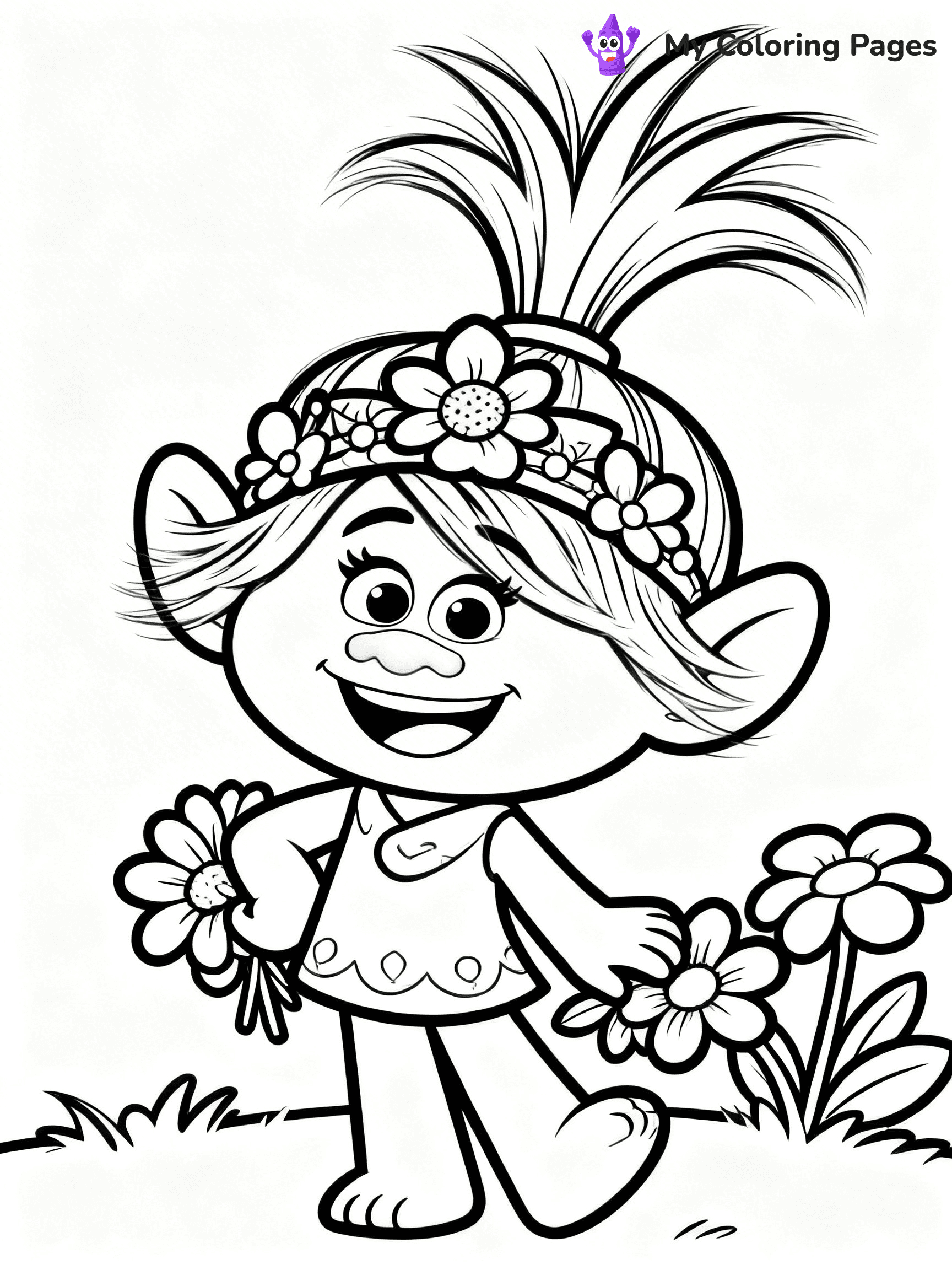 Trolls Band Together Coloring Pages - 350