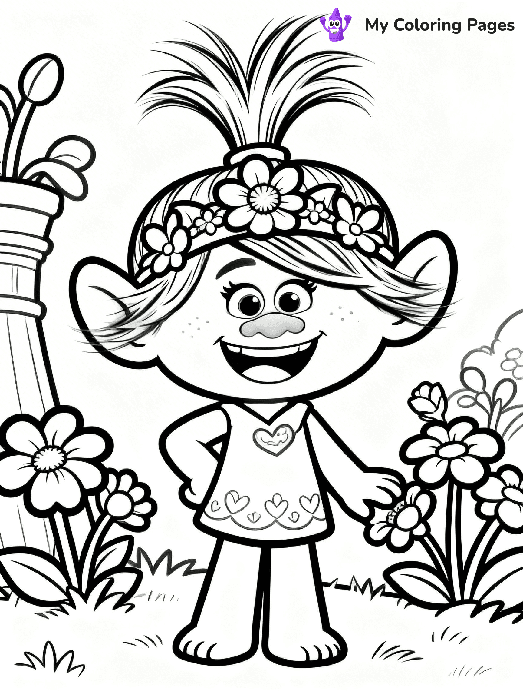 Trolls Band Together Coloring Pages - 349
